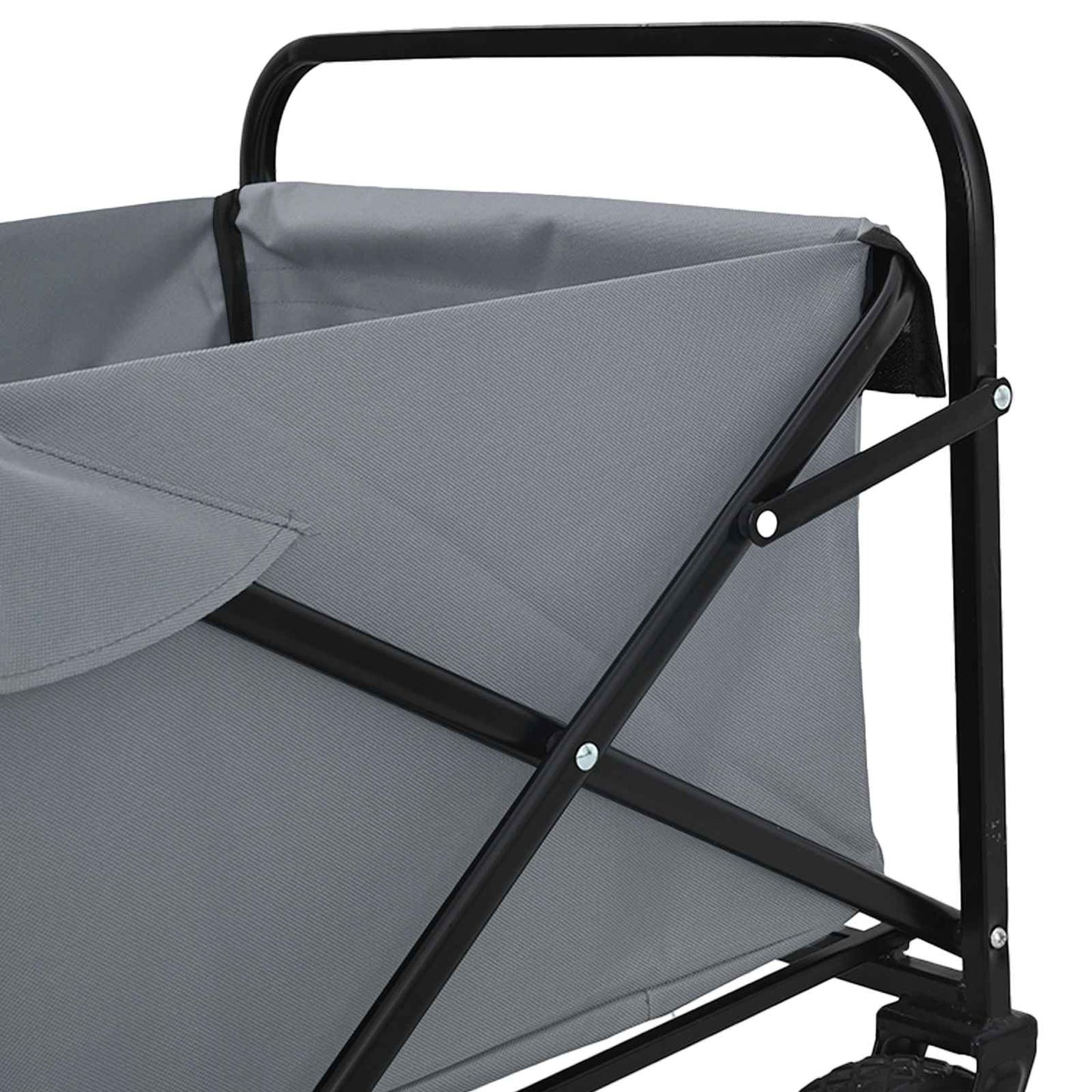 Klapp-Handwagen Grau 94 x 53 x 99 cm Oxford-Stoff