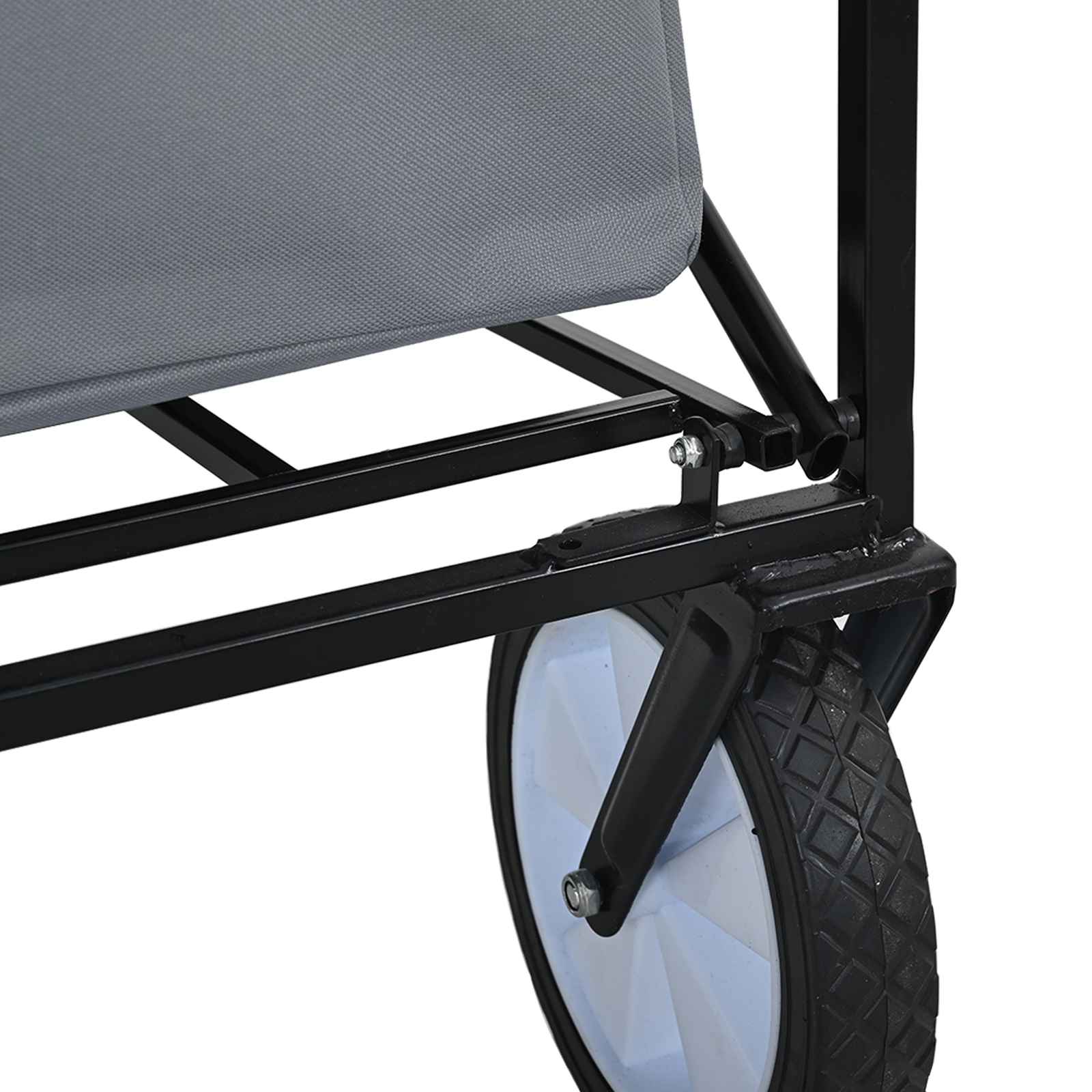 Klapp-Handwagen Grau 94 x 53 x 99 cm Oxford-Stoff