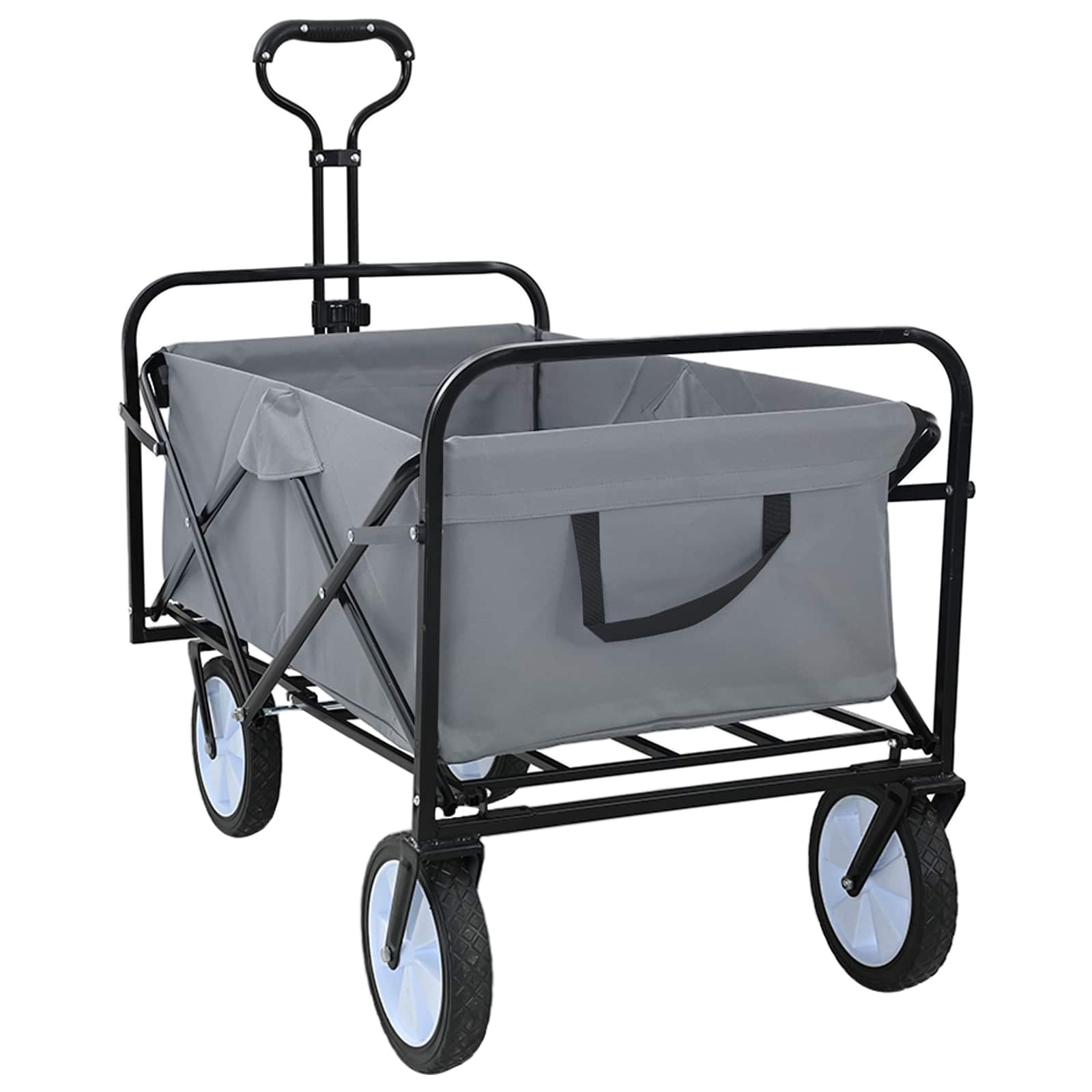 Klapp-Handwagen Grau 94 x 53 x 99 cm Oxford-Stoff
