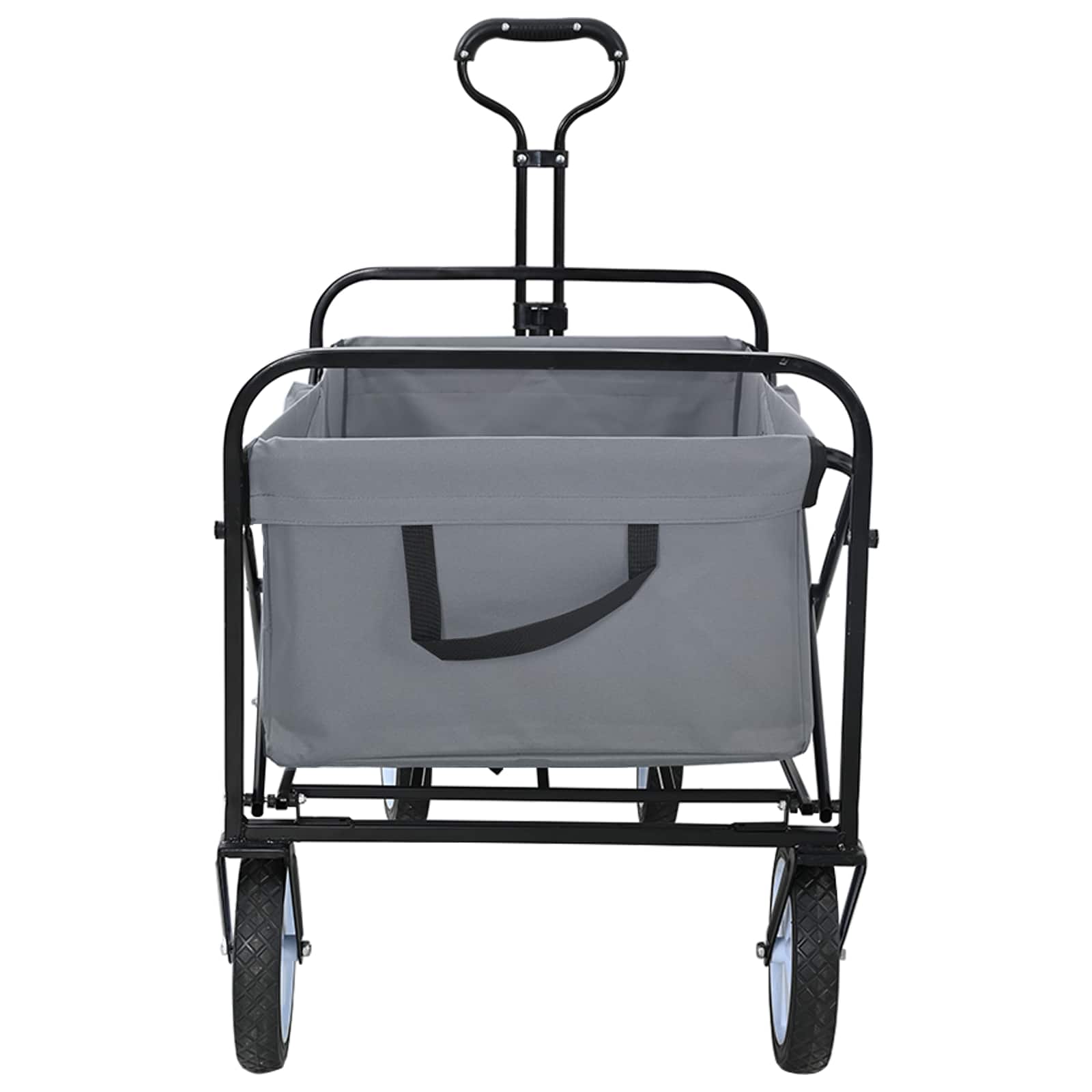 Klapp-Handwagen Grau 94 x 53 x 99 cm Oxford-Stoff