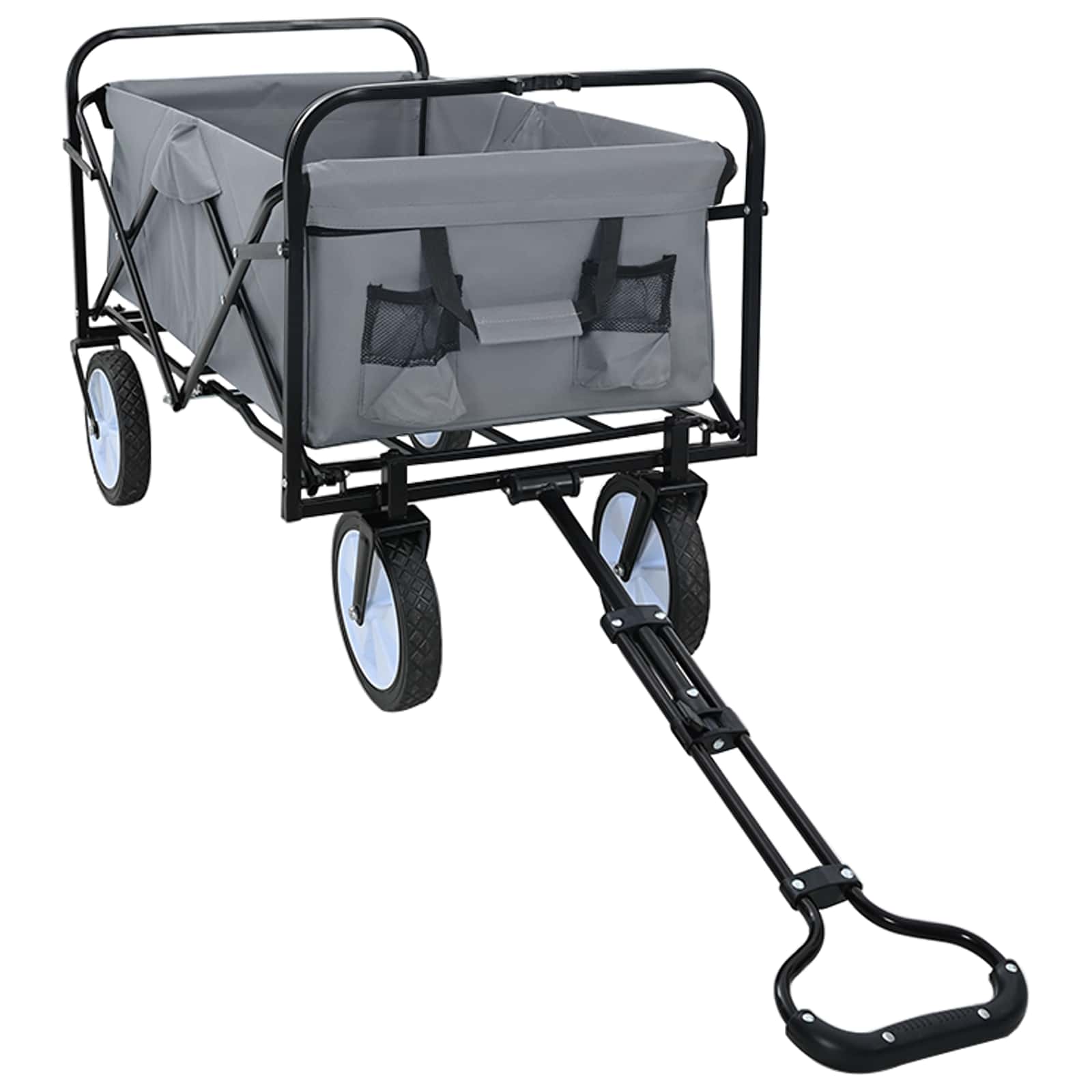 Klapp-Handwagen Grau 94 x 53 x 99 cm Oxford-Stoff