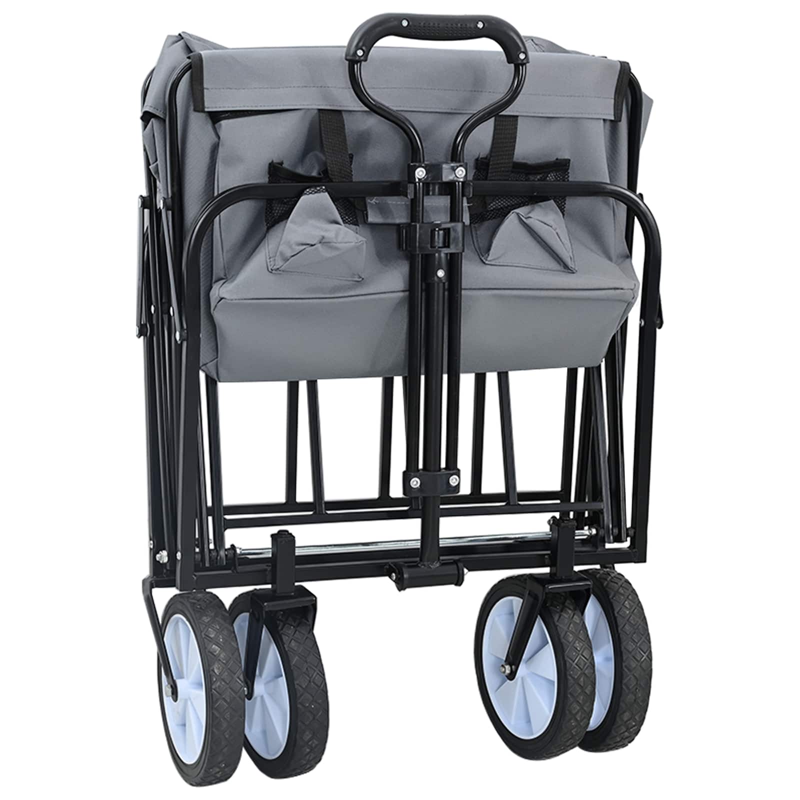 Klapp-Handwagen Grau 94 x 53 x 99 cm Oxford-Stoff