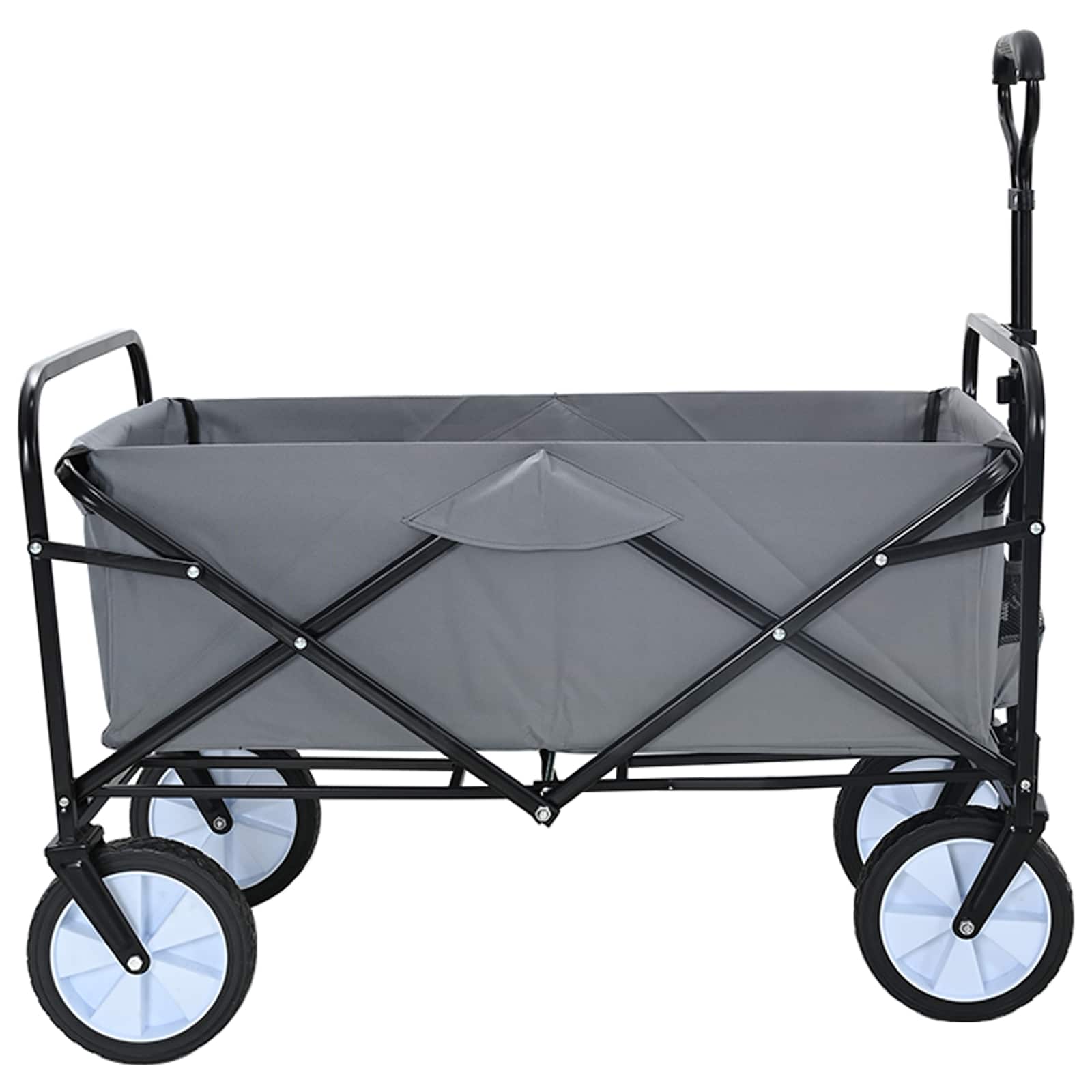 Faltbarer Einkaufstrolley mit Bremsen Grau 94 x 53 x 99 cm