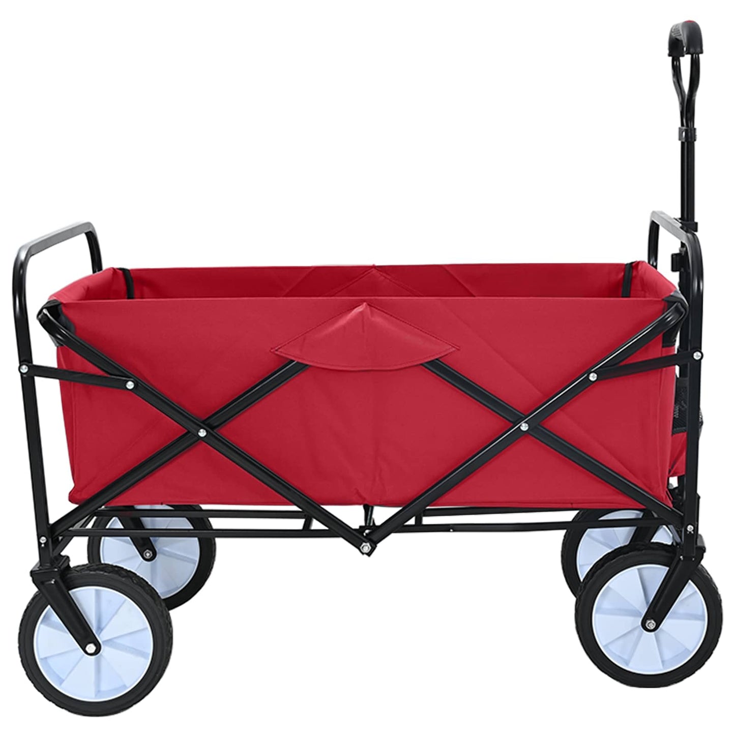 Faltbarer Einkaufstrolley mit Bremsen Rot 94 x 53 x 99 cm