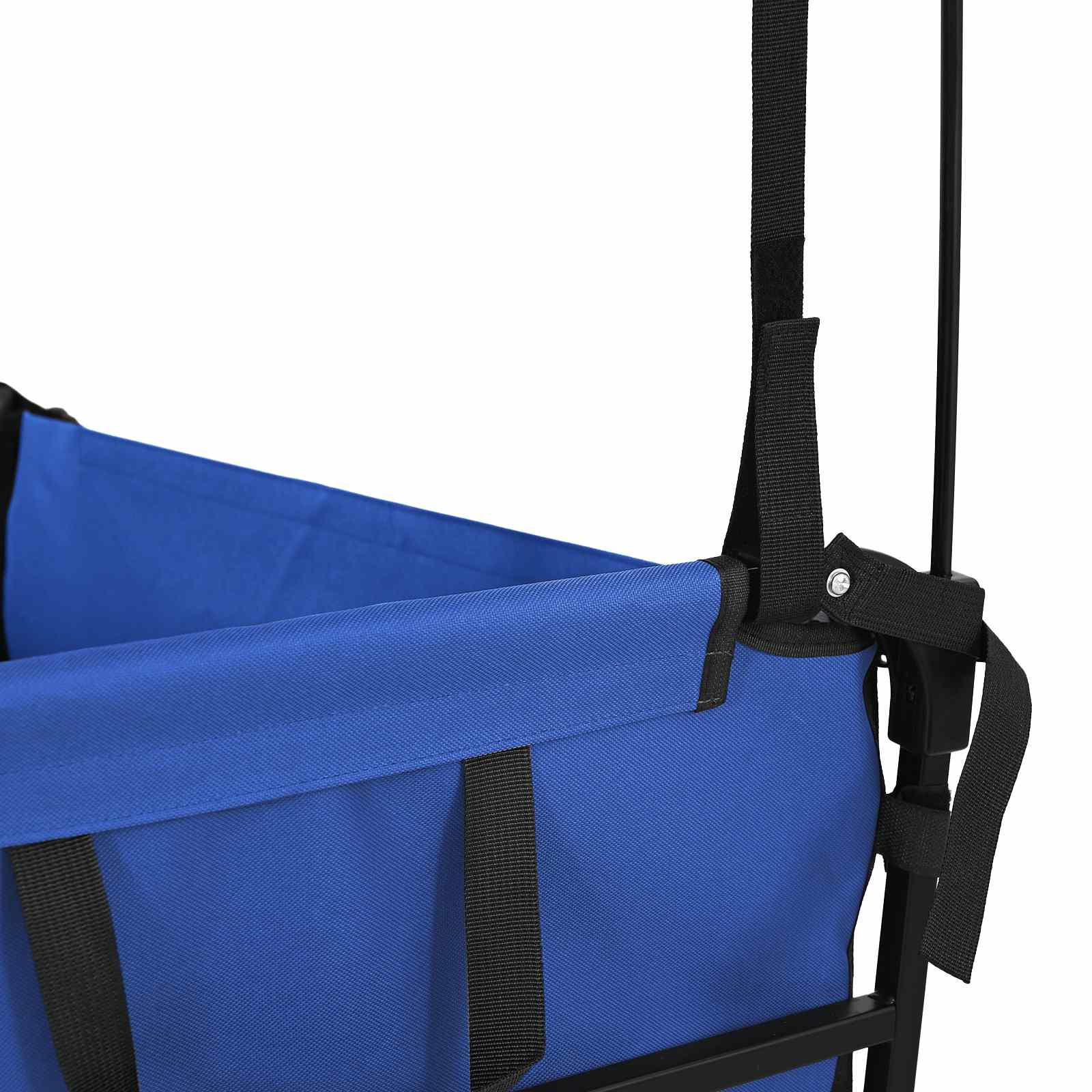 Faltbarer Einkaufswagen mit Bremsen Schwarz 105 x 56,5 x 116 cm