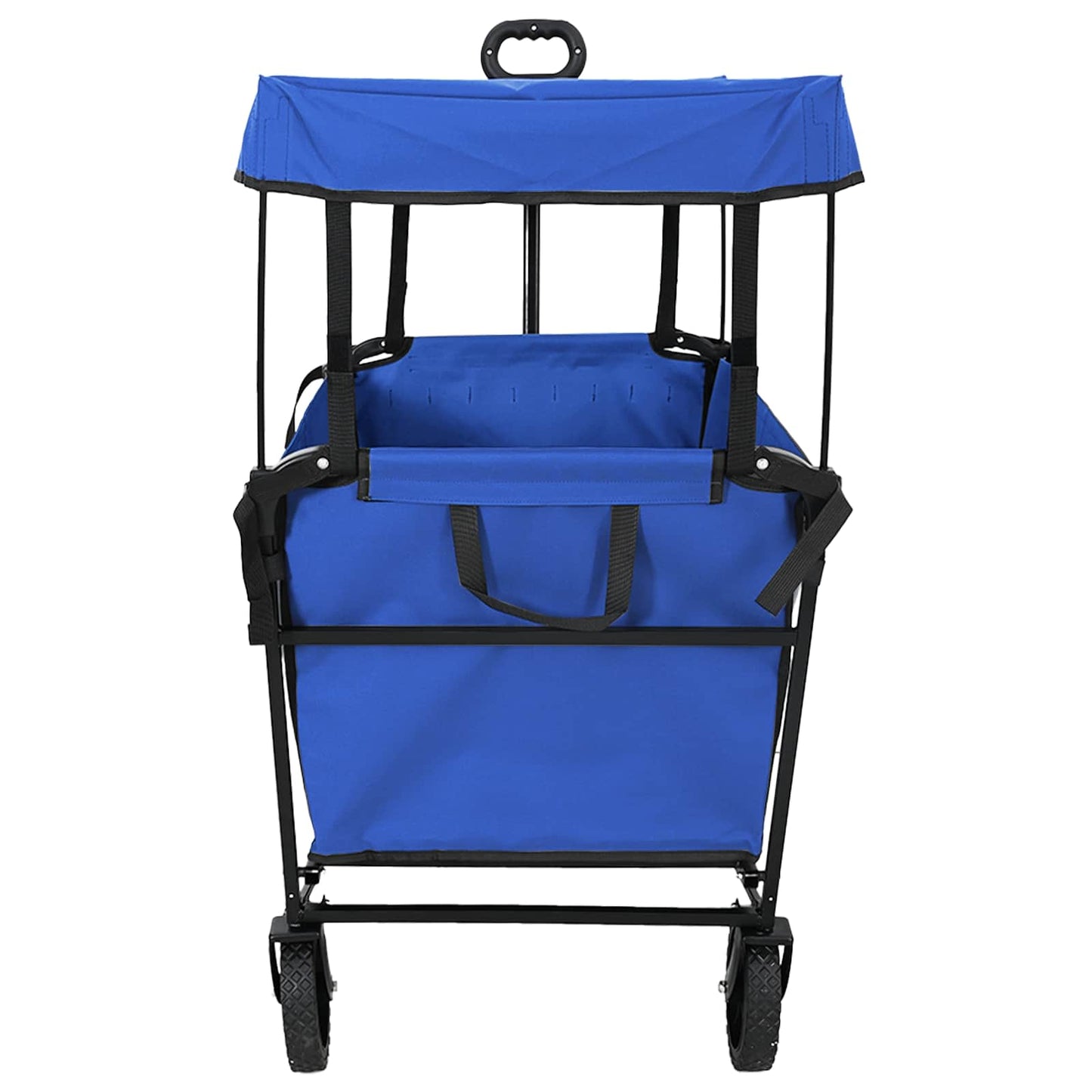 Faltbarer Einkaufswagen mit Bremsen Schwarz 105 x 56,5 x 116 cm