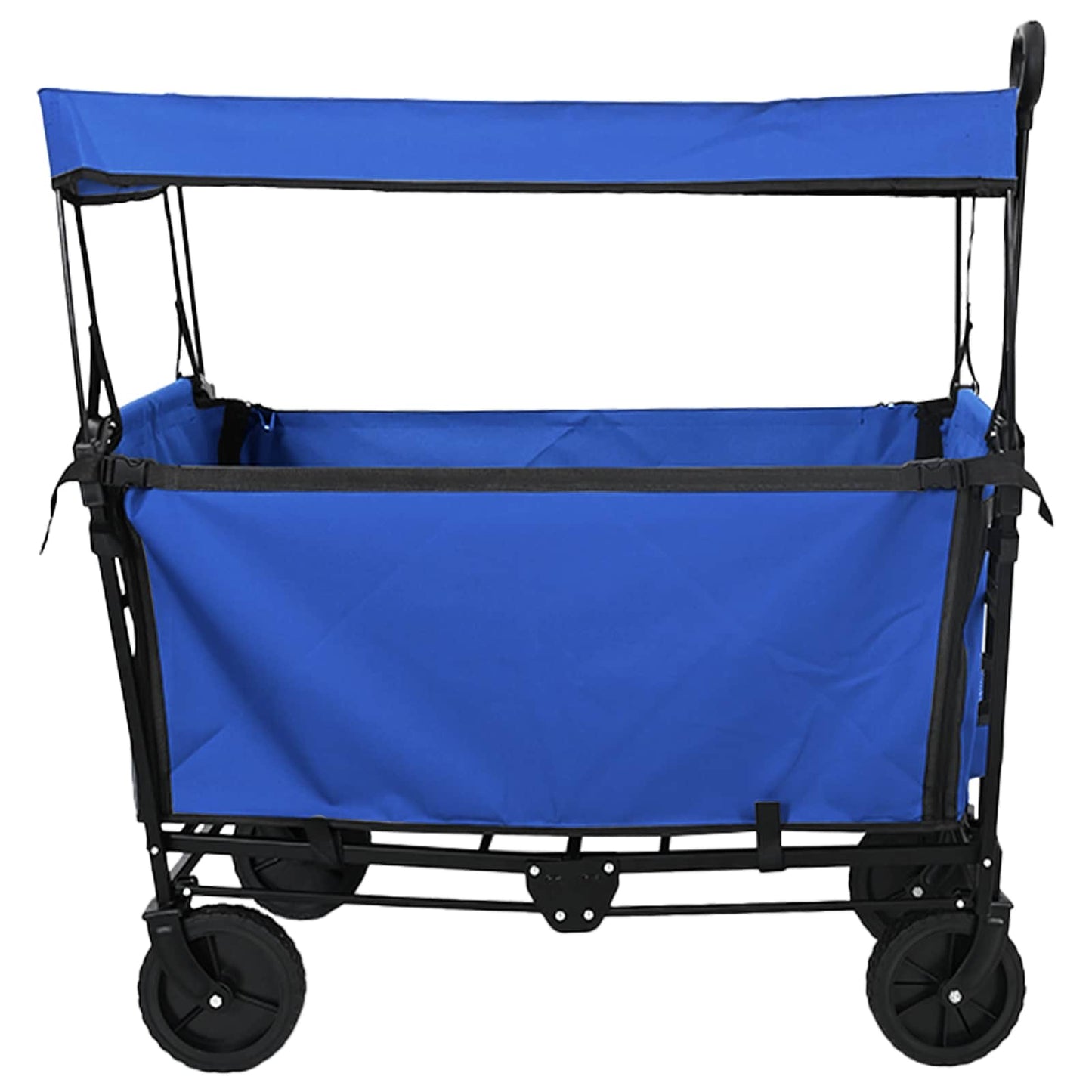 Faltbarer Einkaufswagen mit Bremsen Schwarz 105 x 56,5 x 116 cm