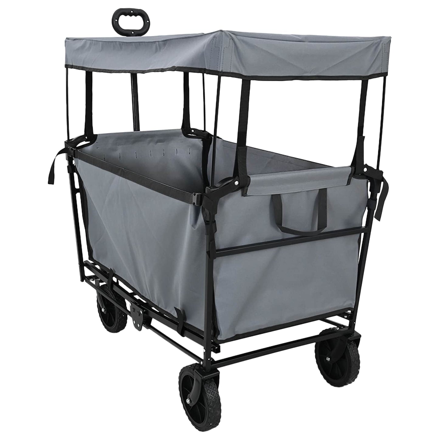 Klapp-Handwagen Grau 105 x 56,5 x 116 cm Oxford-Stoff