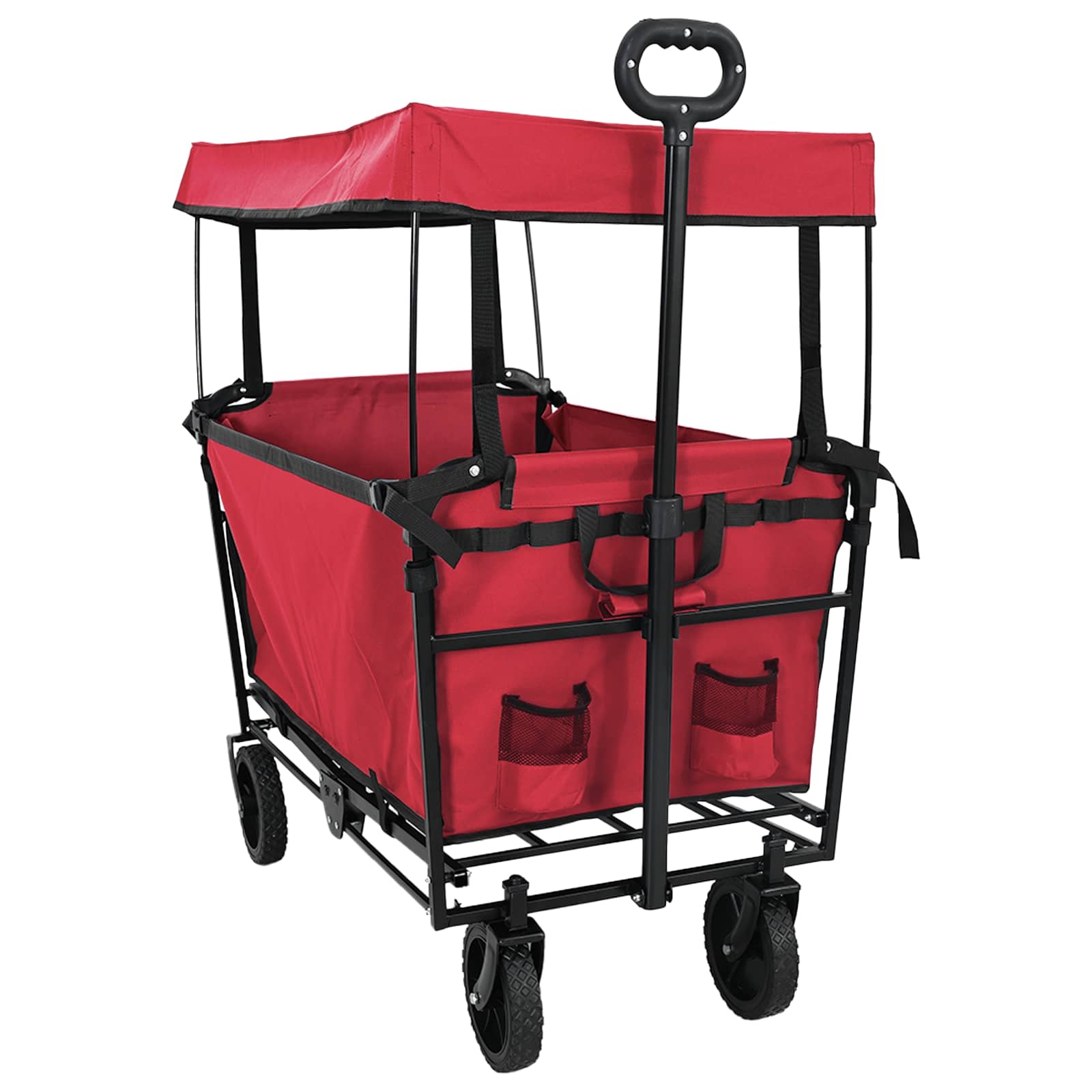 Klapp-Handwagen Rot 105 x 56,5 x 116 cm Oxford-Stoff