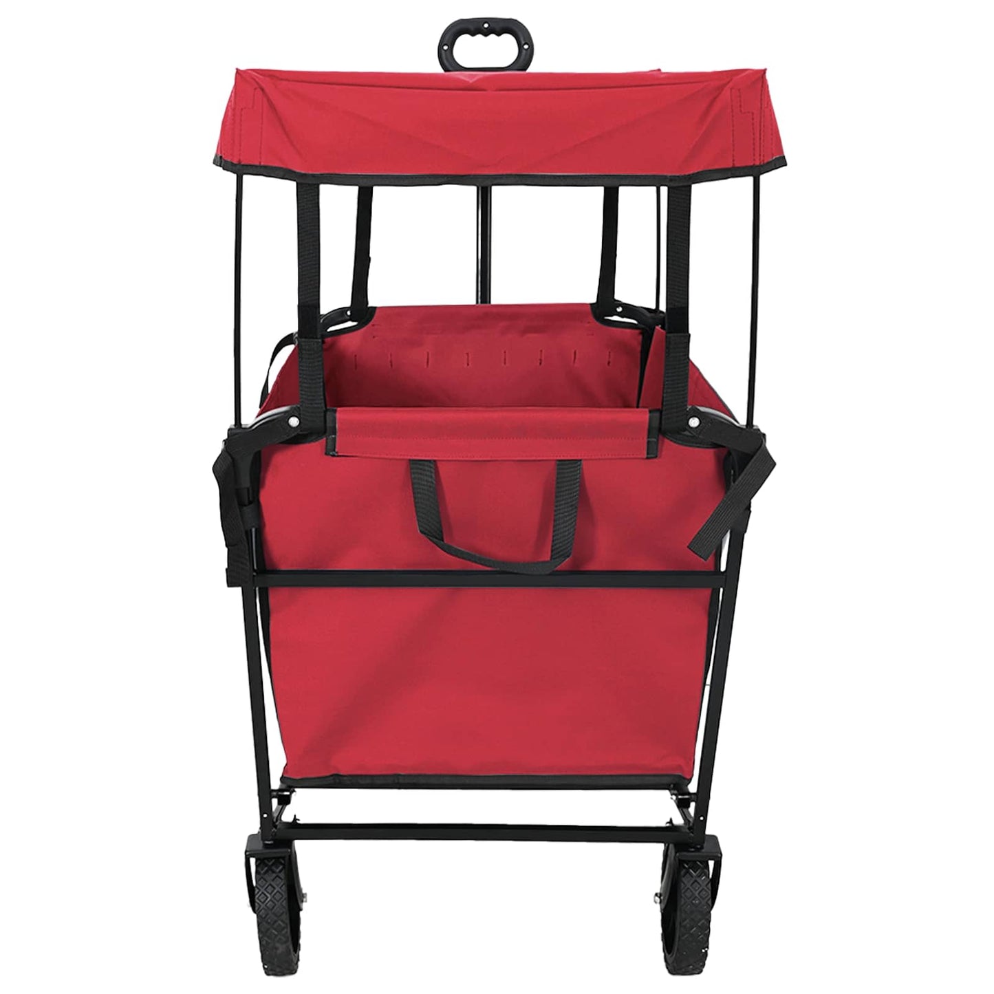 Faltbarer Einkaufswagen mit Bremsen Rot 105 x 56,5 x 116 cm
