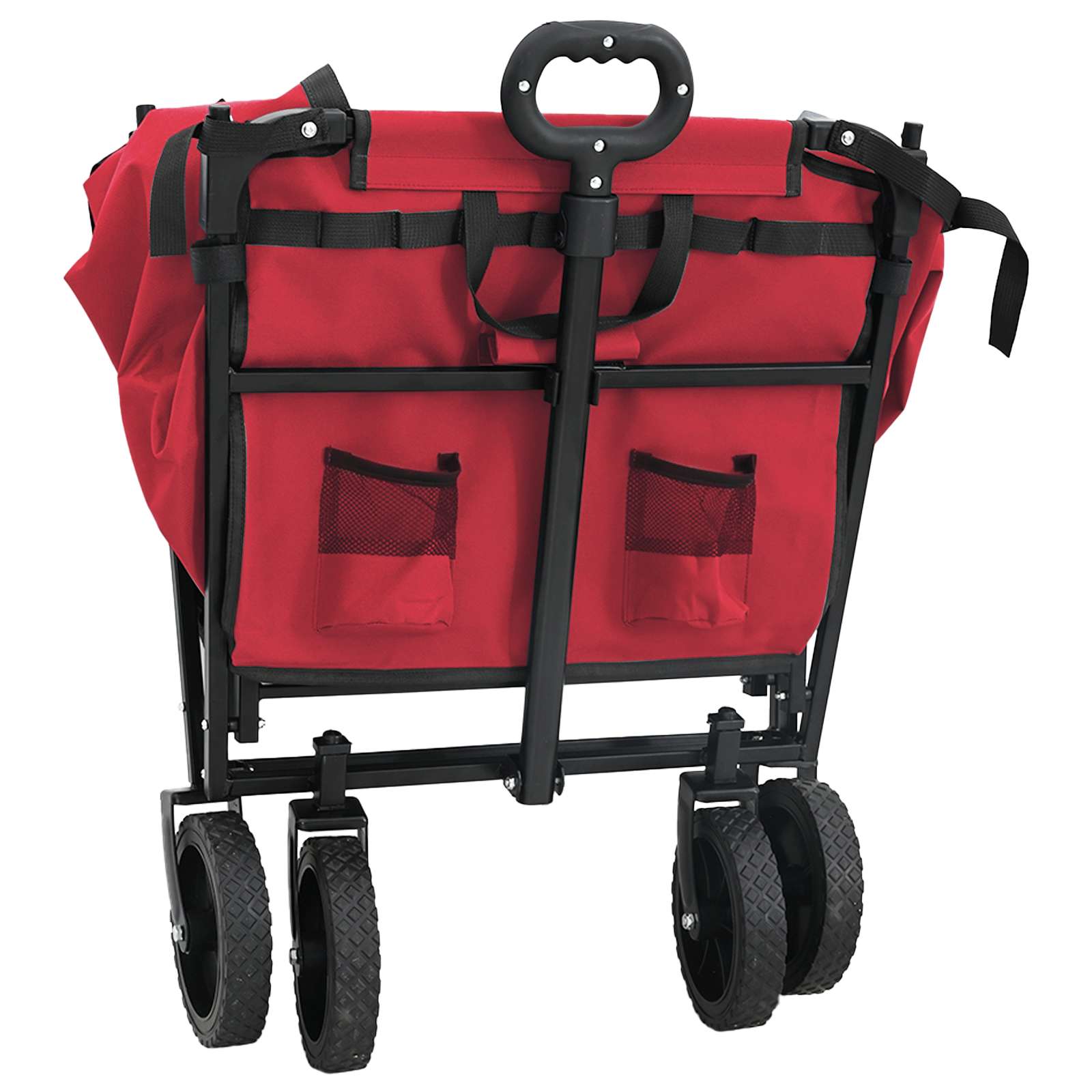 Faltbarer Einkaufswagen mit Bremsen Rot 105 x 56,5 x 116 cm