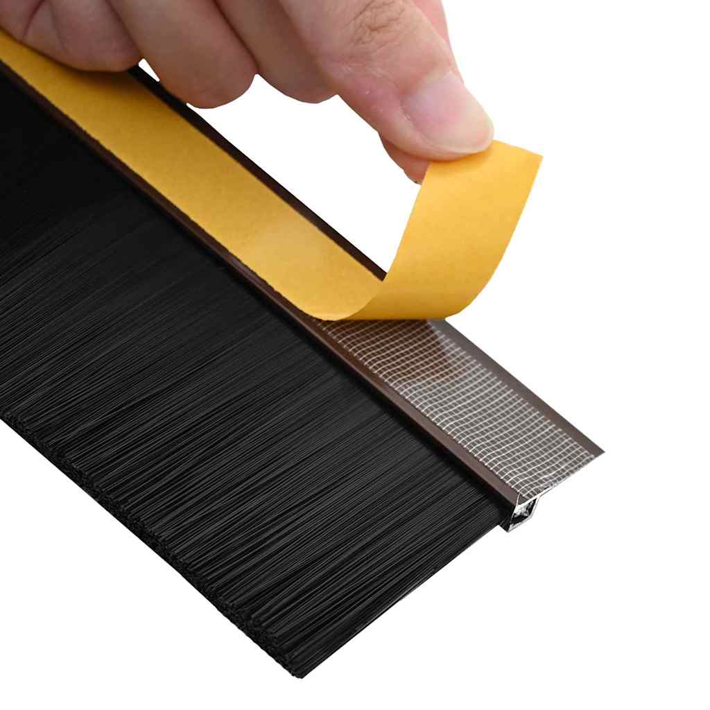 Self-adhesive Door Brush Seals 2 Stk. 100 cm Aluminiumlegierung