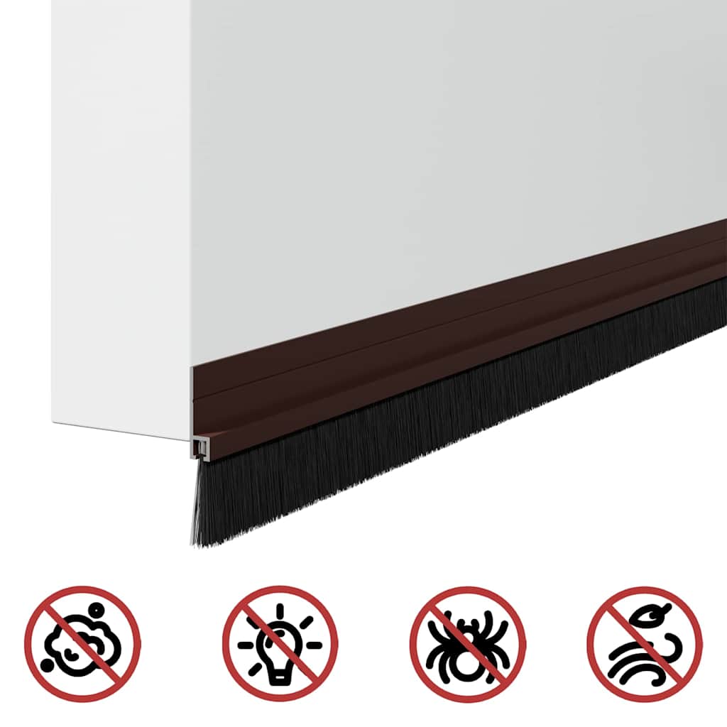 Self-adhesive Door Brush Seals 2 Stk. 100 cm Aluminiumlegierung