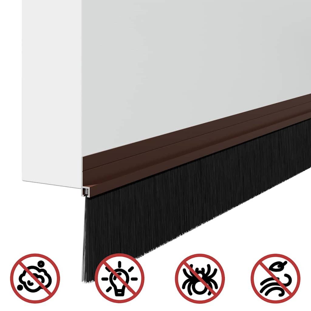 Self-adhesive Door Brush Seals 2 stk. 100 cm Aluminiumlegierung