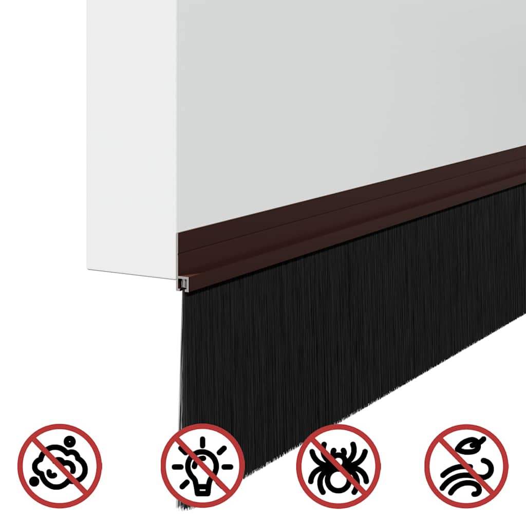 Self-adhesive Door Brush Seals 2 Stk. 100 cm Aluminiumlegierung