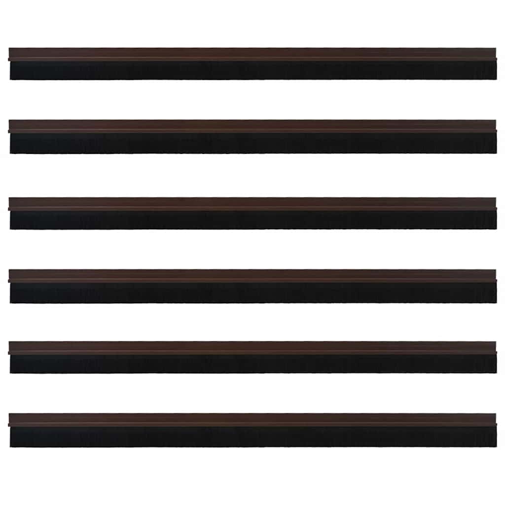 Self-adhesive Door Brush Seals 6 Stk. 100 cm Aluminiumlegierung