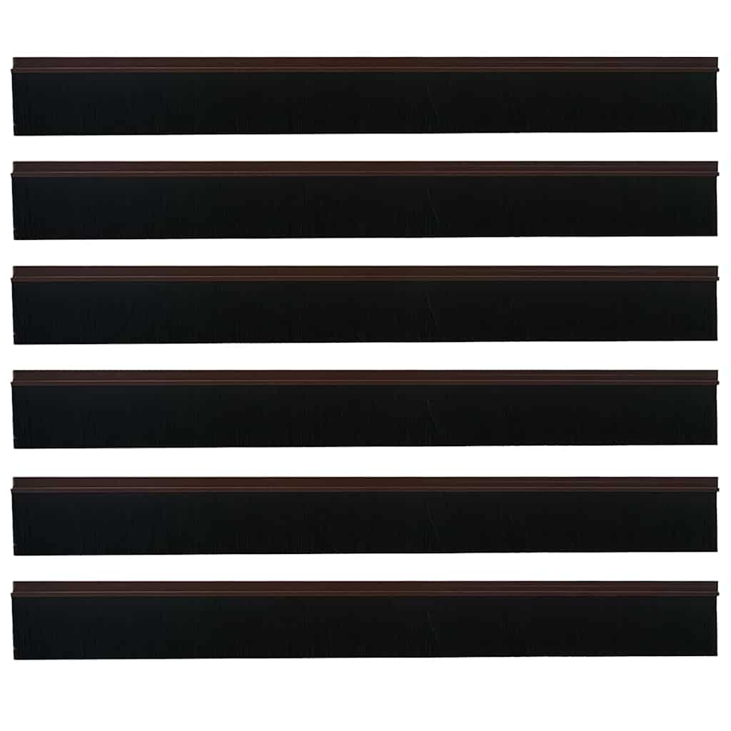 Self-adhesive Door Brush Seals 6 Stk. 100 cm Aluminiumlegierung