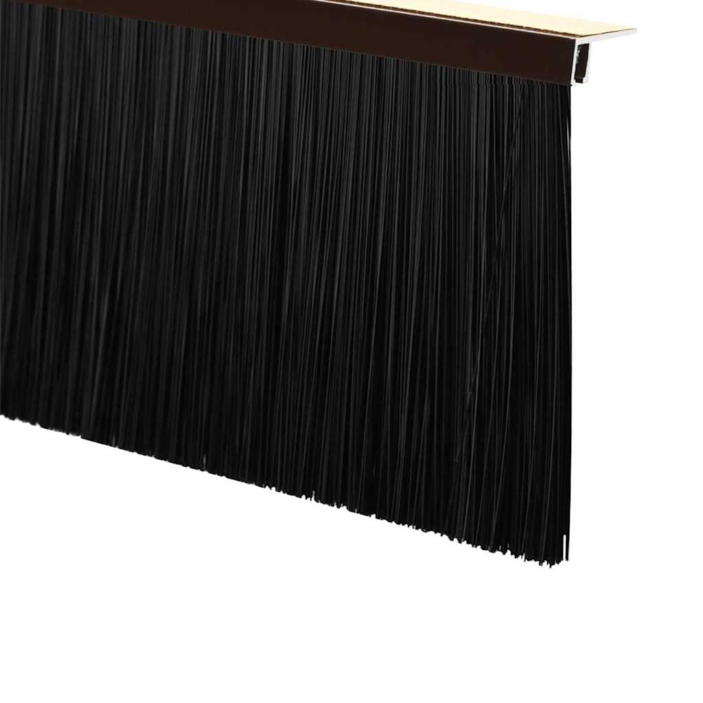 Selbstklebende Türbürstendichtungen 2 Stk. Braun 100 cm