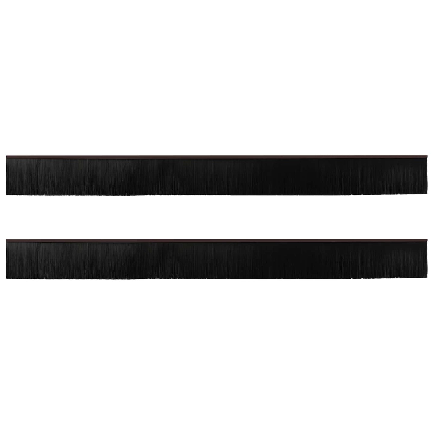Selbstklebende Türbürstendichtungen 2 Stk. Braun 100 cm