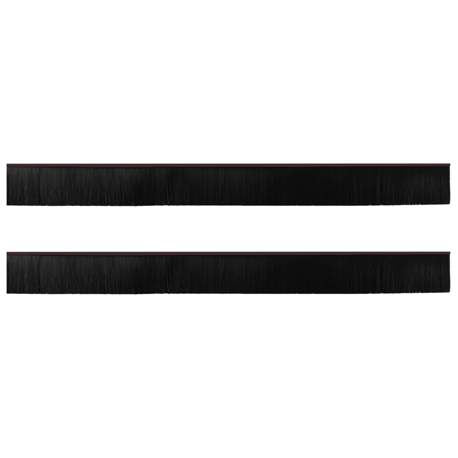 Selbstklebende Türbürstendichtungen 2 Stk. Braun 100 cm