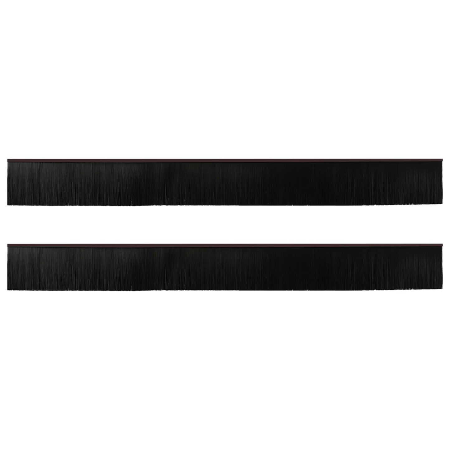 Selbstklebende Türbürstendichtungen 2 Stk. Braun 100 cm