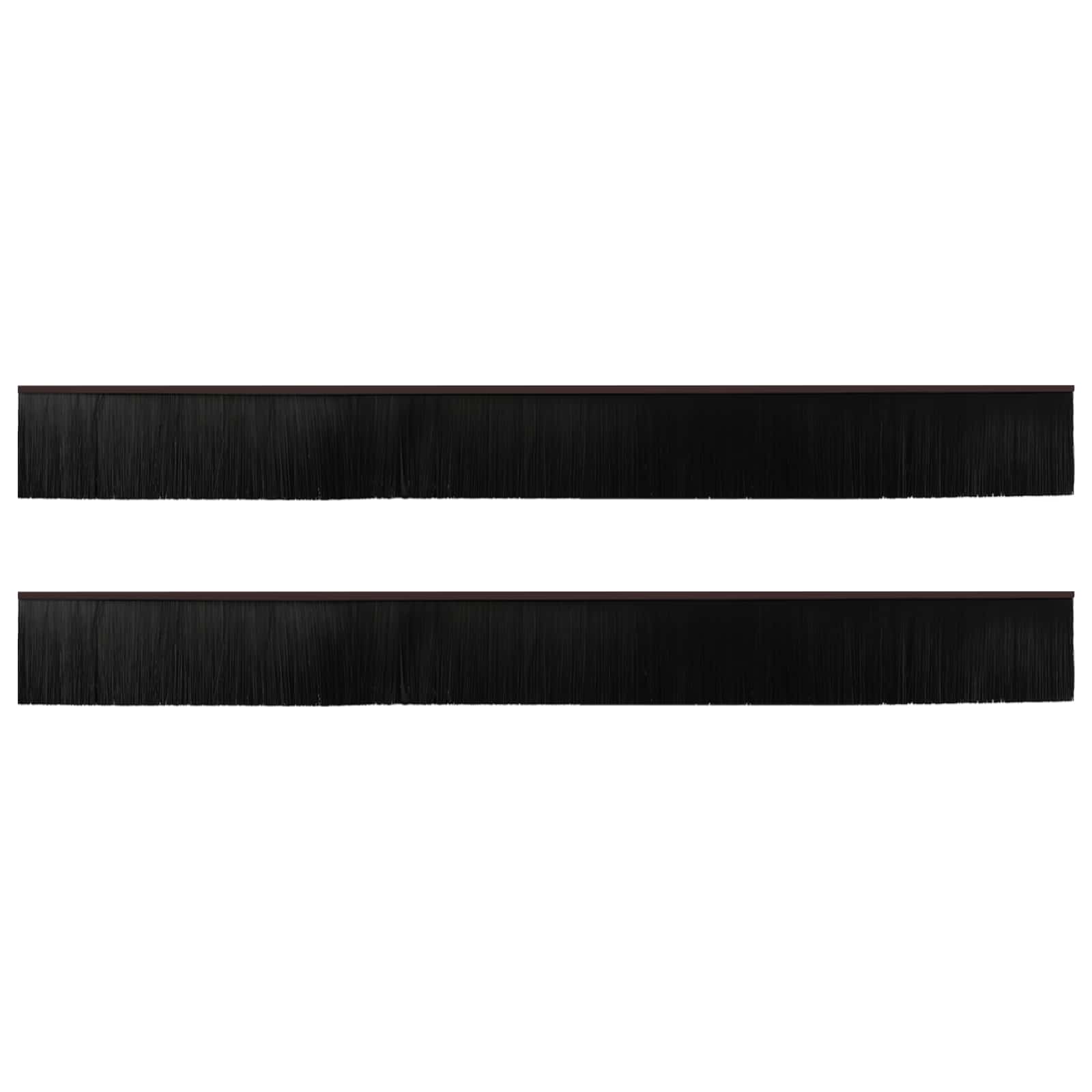 Selbstklebende Türbürstendichtungen 2 Stk. Braun 100 cm