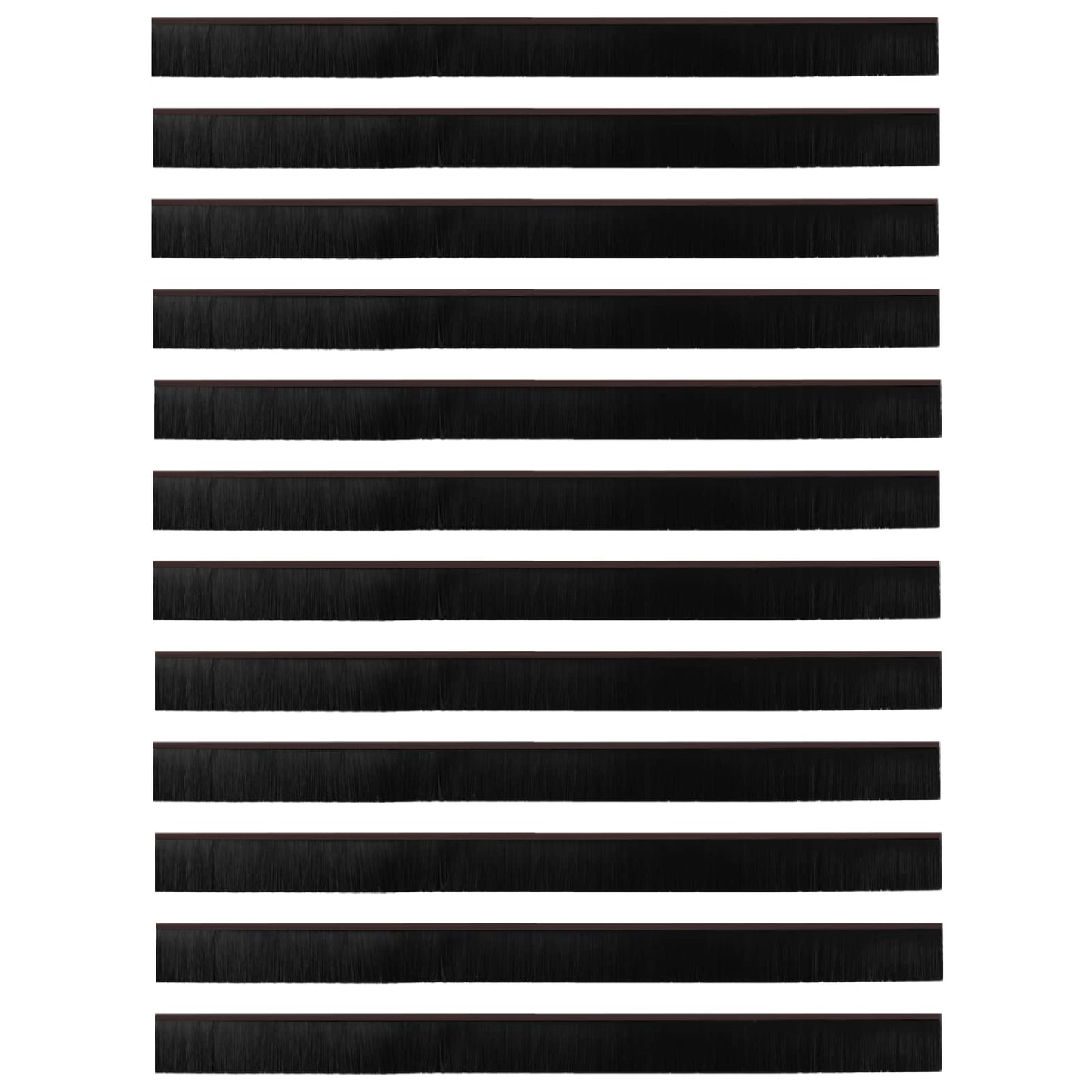 Selbstklebende Türbürstendichtungen 12 Stk. Braun 100 cm
