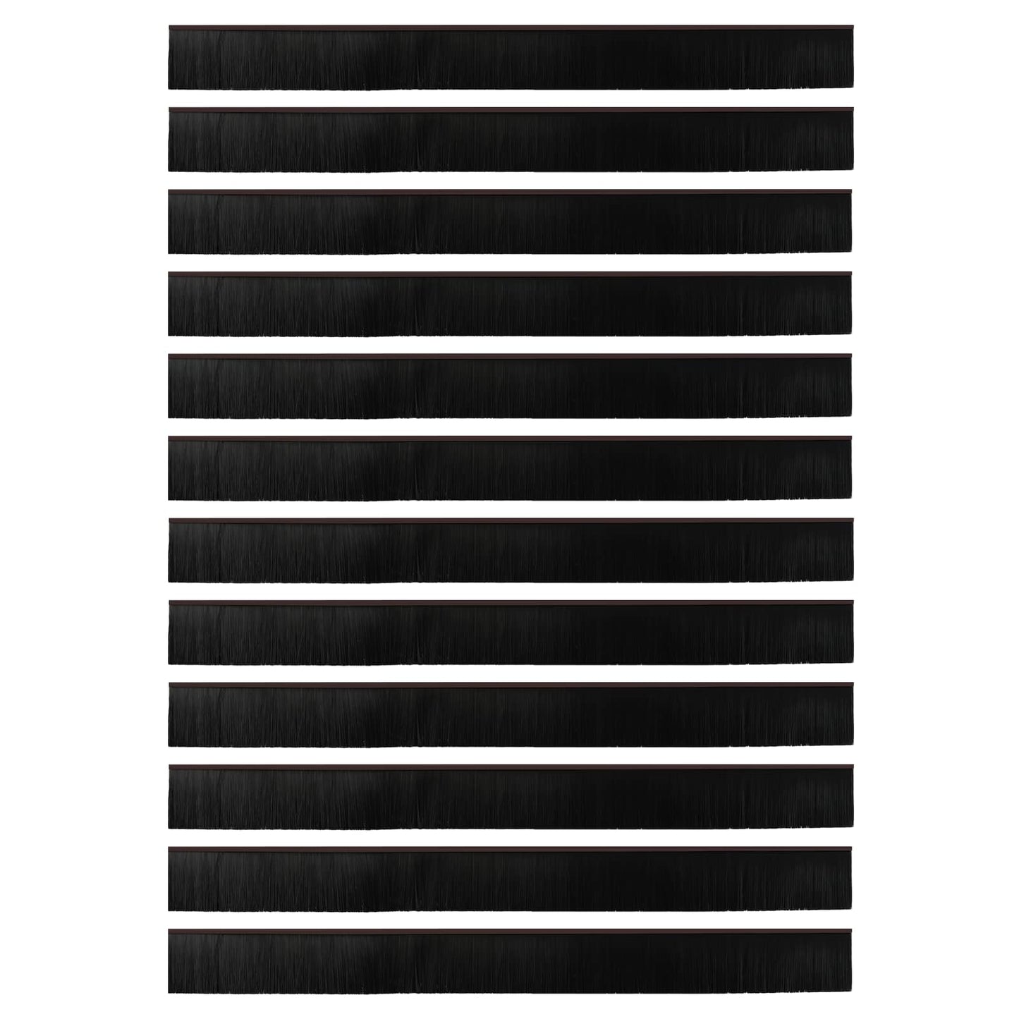 Selbstklebende Türbürstendichtungen 12 stk. Braun 100 cm