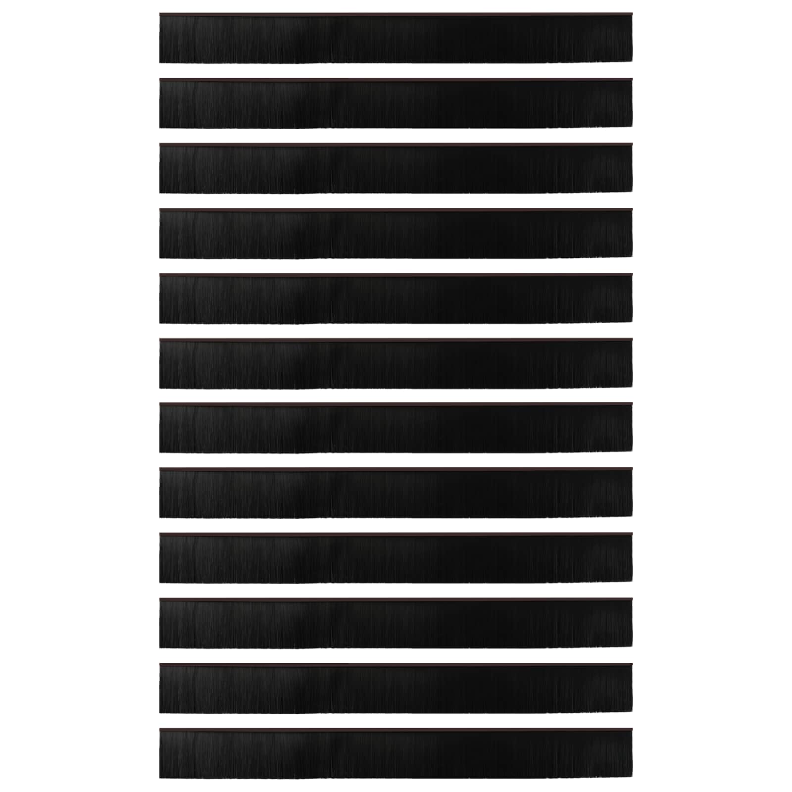 Selbstklebende Türbürstendichtungen 12 Stk. Braun 100 cm