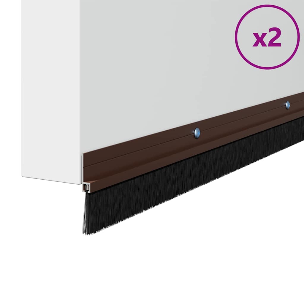 Aufsteck Türbürstendichtungen 2 Stk. 100 cm Aluminiumlegierung