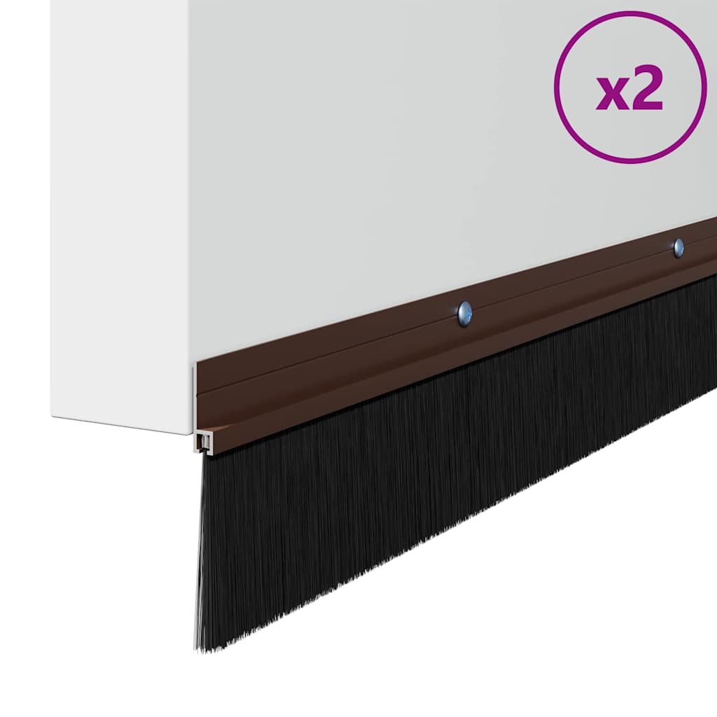 Aufsteck Türbürstendichtungen 2 Stk. 100 cm Aluminiumlegierung