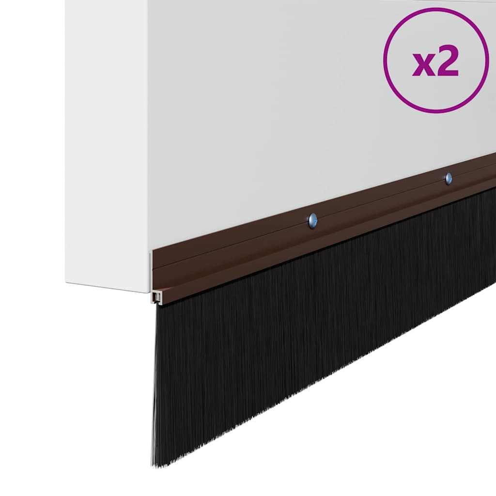 Aufsteck Türbürstendichtungen 2 Stk. 100 cm Aluminiumlegierung