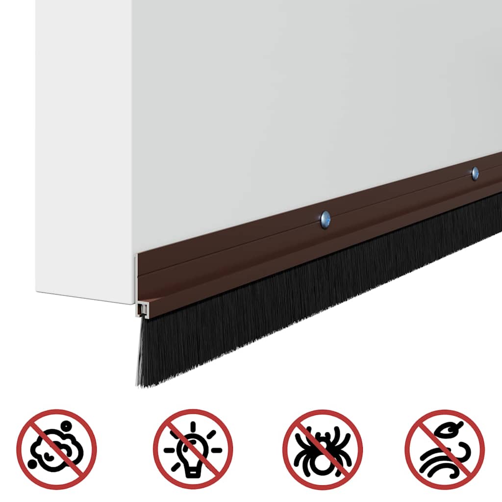 Aufsteck Türbürstendichtungen 6 Stk. 100 cm Aluminiumlegierung
