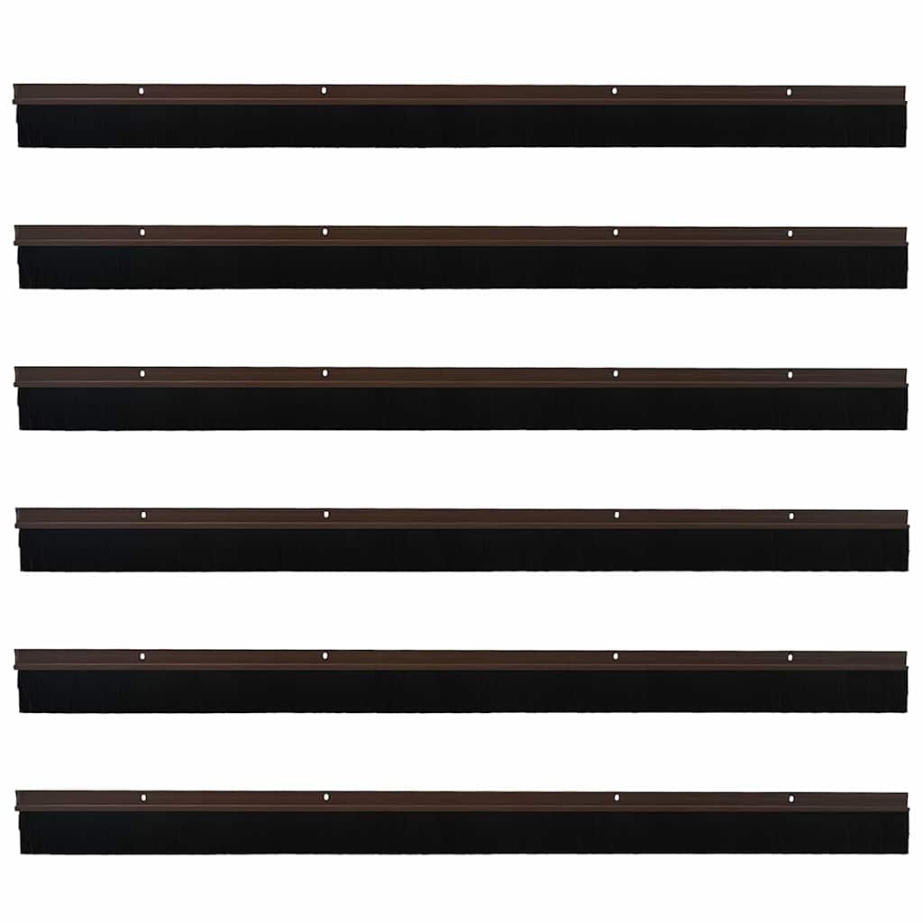 Aufsteck Türbürstendichtungen 6 Stk. 100 cm Aluminiumlegierung