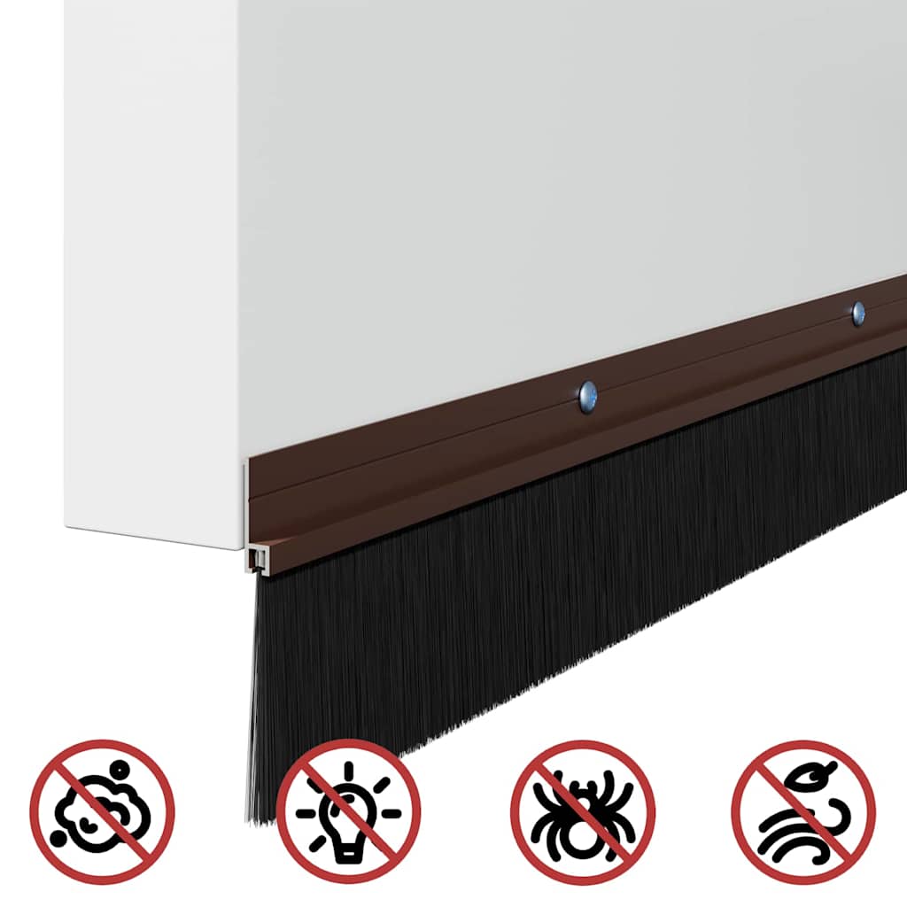 Aufsteck Türbürstendichtungen 6 Stk. 100 cm Aluminiumlegierung