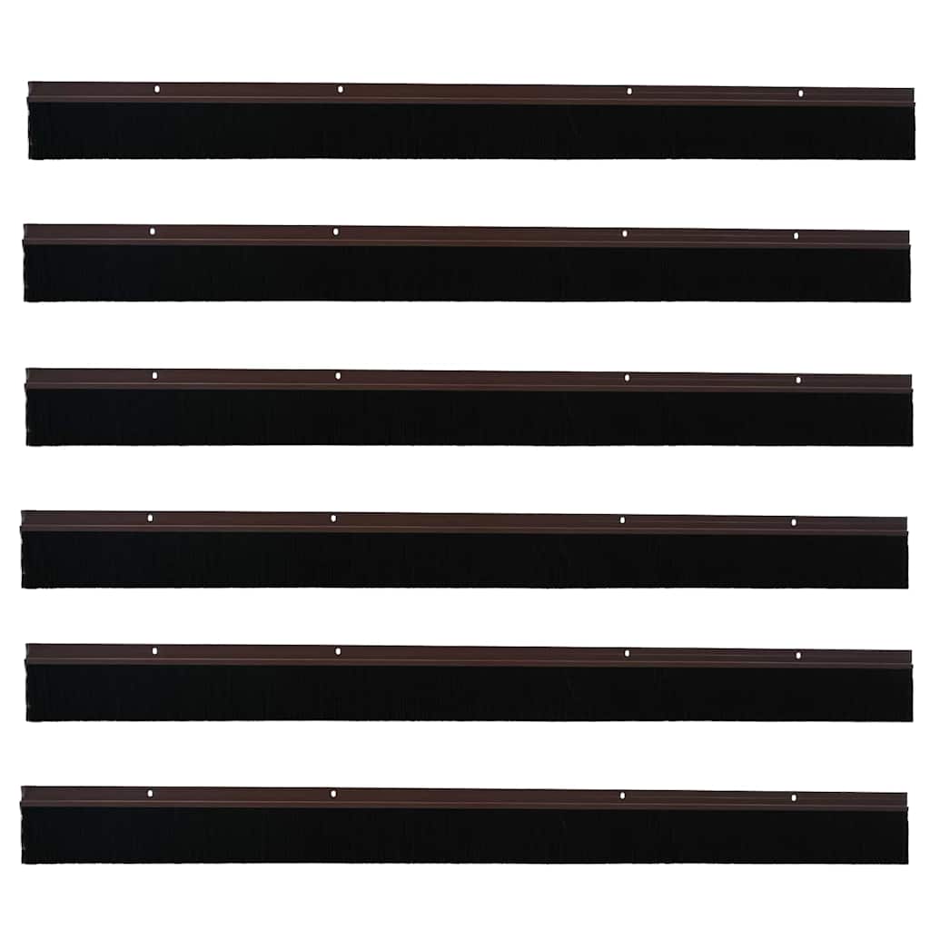 Aufsteck Türbürstendichtungen 6 Stk. 100 cm Aluminiumlegierung