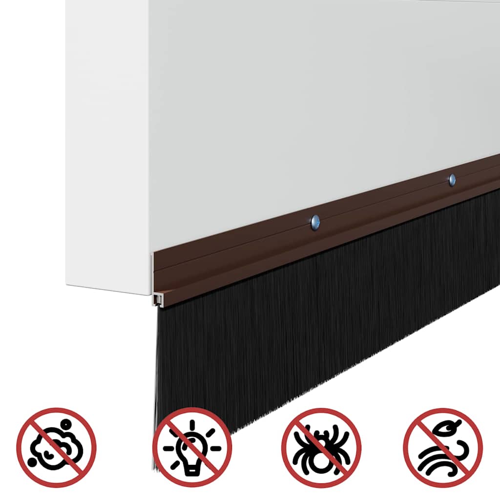 Aufsteck Türbürstendichtungen 6 stk. 100 cm Aluminiumlegierung