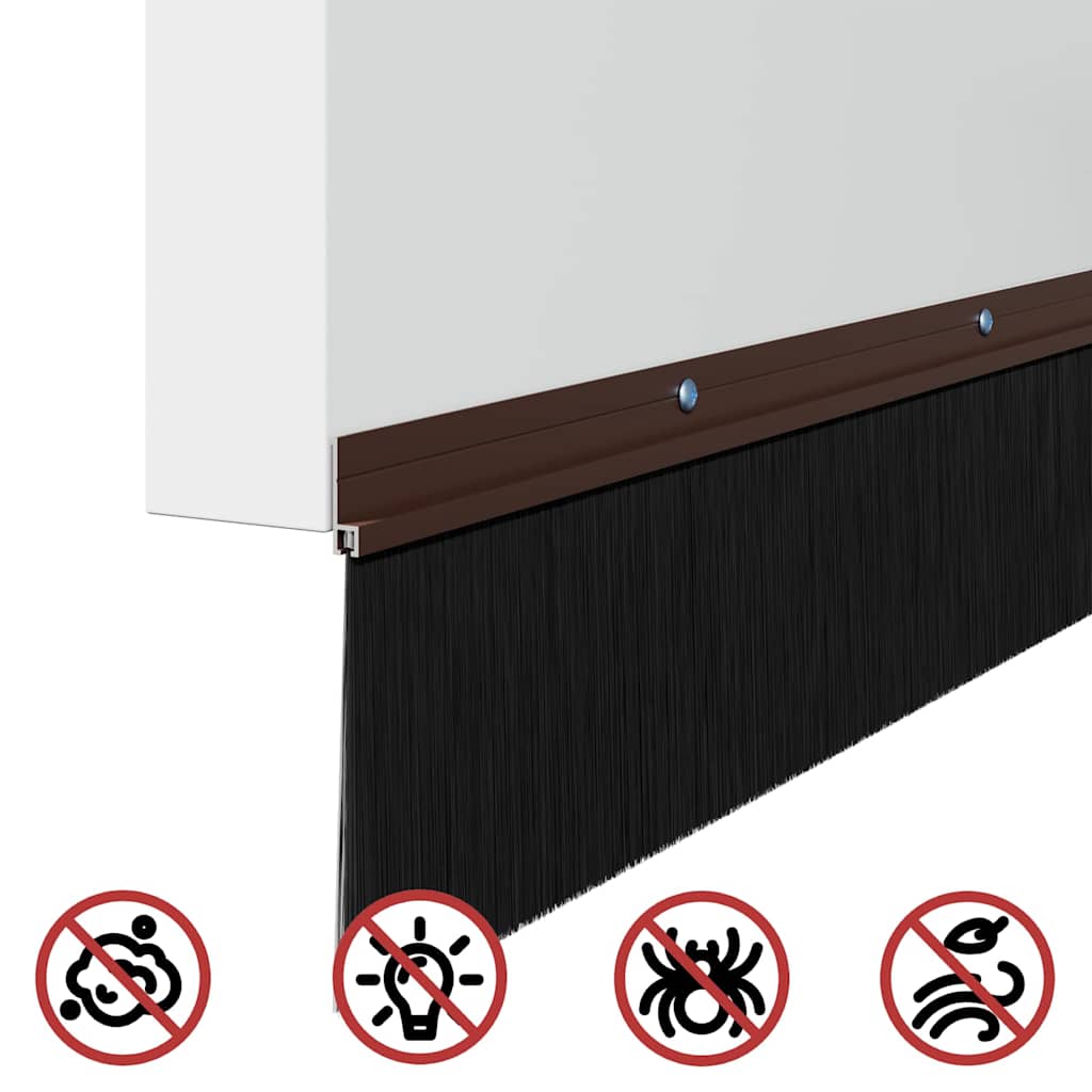Aufsteck Türbürstendichtungen 6 Stk. 100 cm Aluminiumlegierung