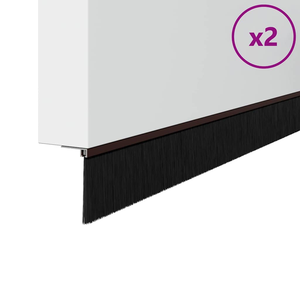 Aufsteck Türbürstendichtungen 2 Stk. 100 cm Aluminiumlegierung