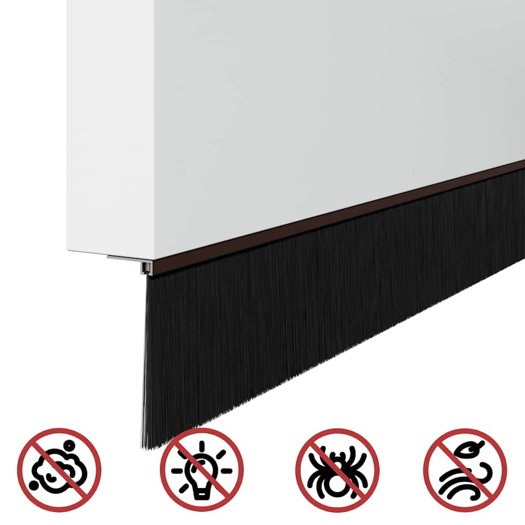 Aufsteck Türbürstendichtungen 2 stk. 100 cm Aluminiumlegierung