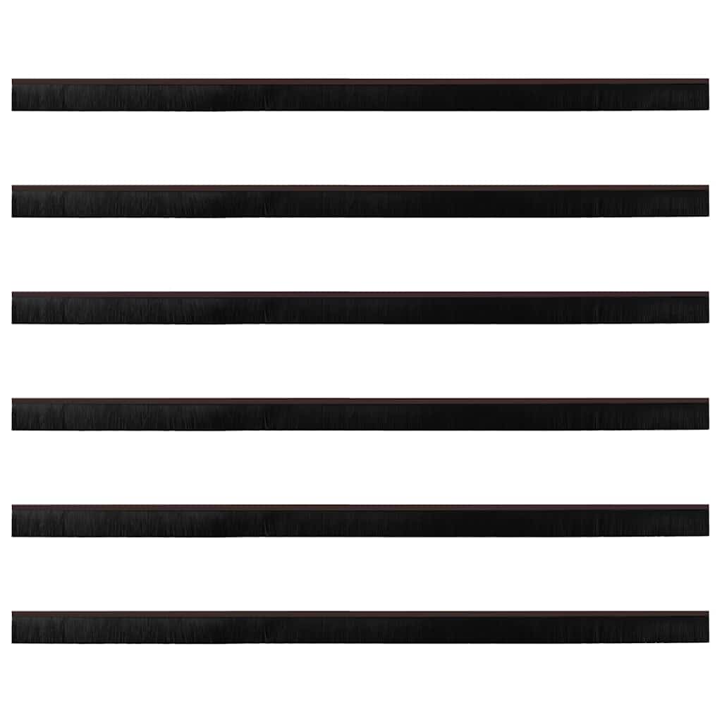 Aufsteck Türbürstendichtungen 6 Stk. 100 cm Aluminiumlegierung