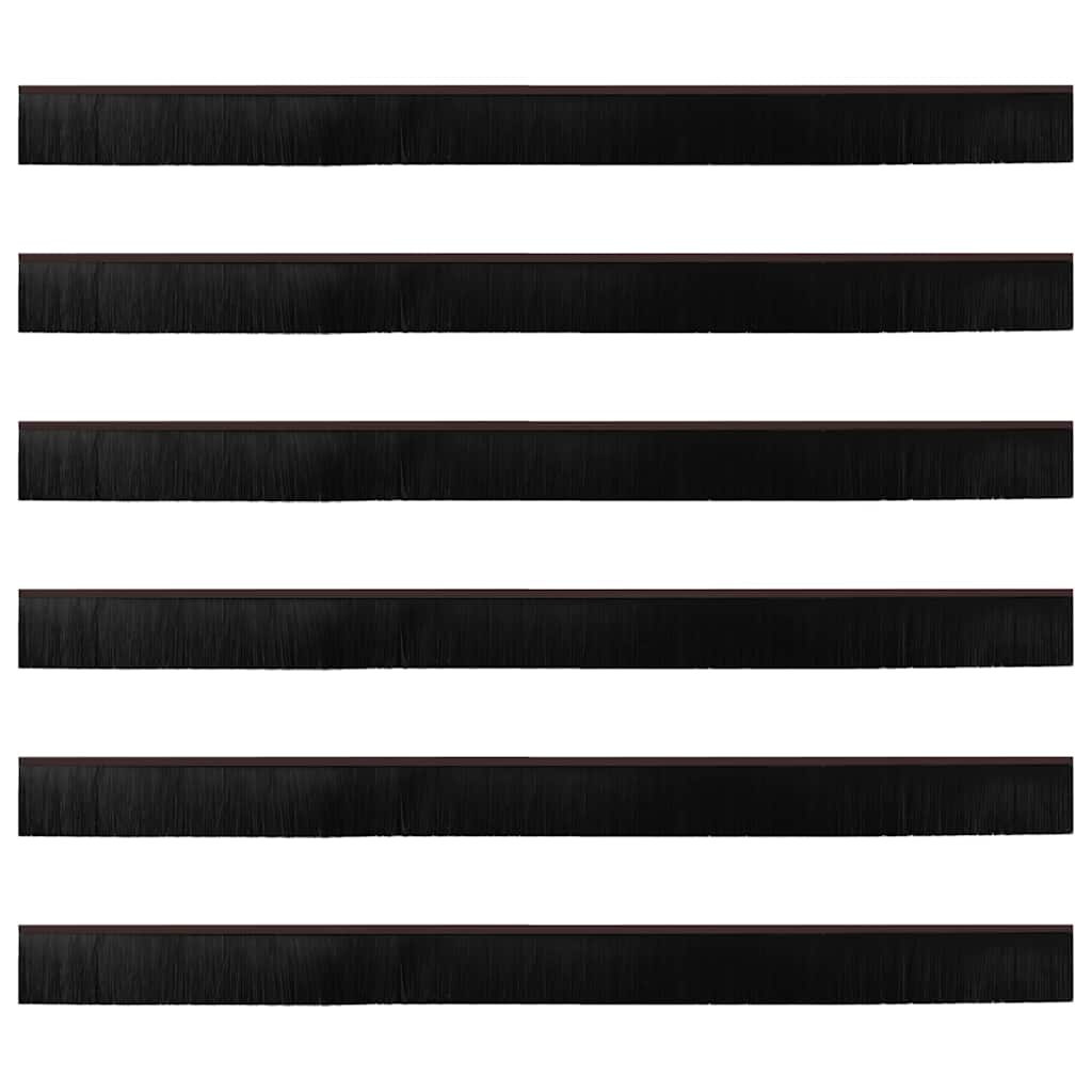 Aufsteck Türbürstendichtungen 6 Stk. 100 cm Aluminiumlegierung