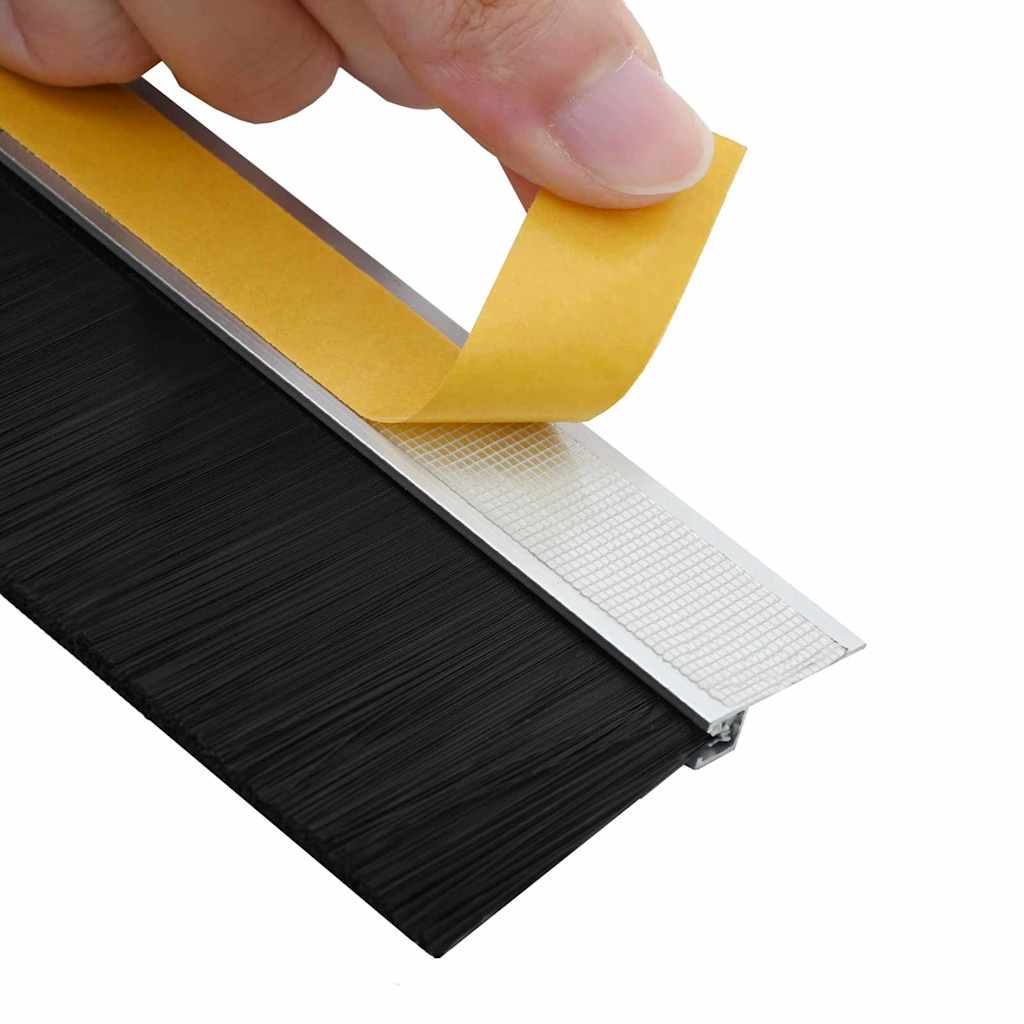 Self-adhesive Door Brush Seals 2 Stk. 100 cm Aluminiumlegierung