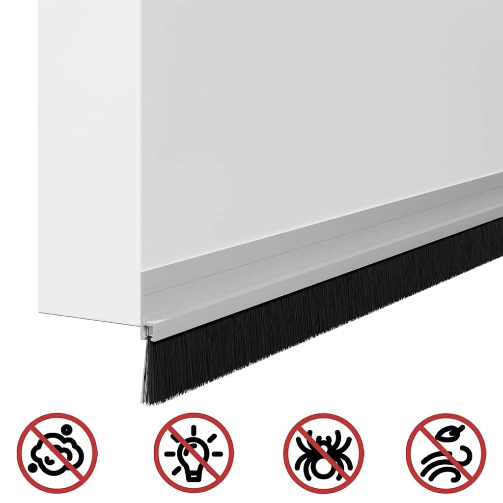 Self-adhesive Door Brush Seals 2 Stk. 100 cm Aluminiumlegierung