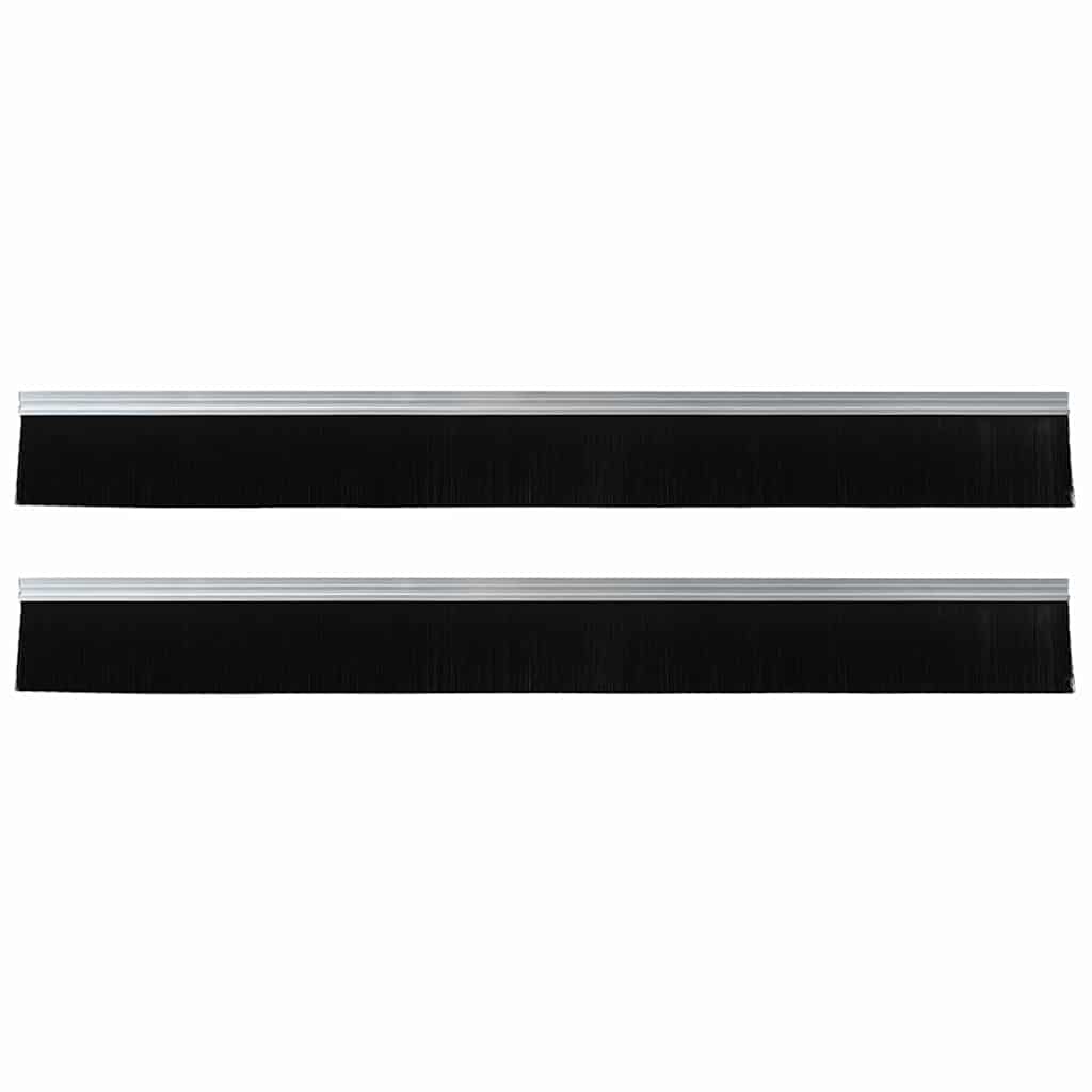 Self-adhesive Door Brush Seals 2 stk. 100 cm Aluminiumlegierung