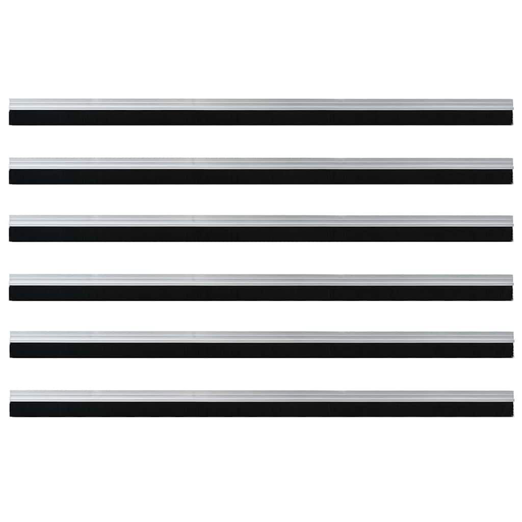 Self-adhesive Door Brush Seals 6 Stk. 100 cm Aluminiumlegierung