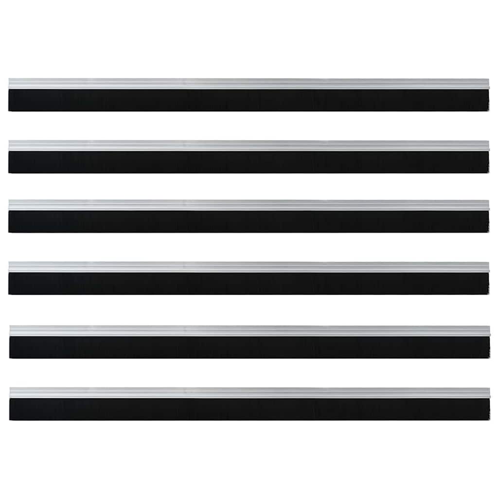 Self-adhesive Door Brush Seals 6 Stk. 100 cm Aluminiumlegierung