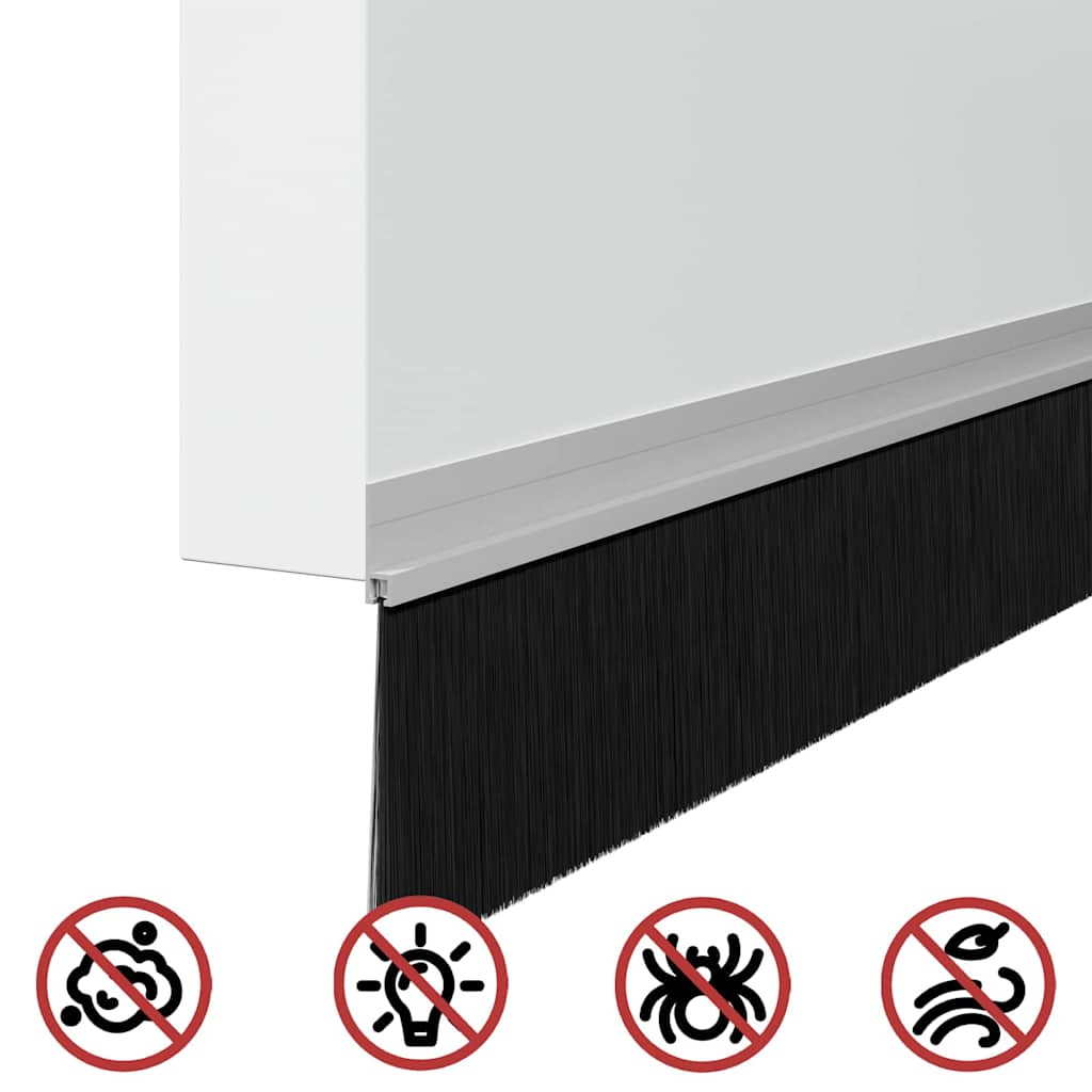 Self-adhesive Door Brush Seals 6 Stk. 100 cm Aluminiumlegierung