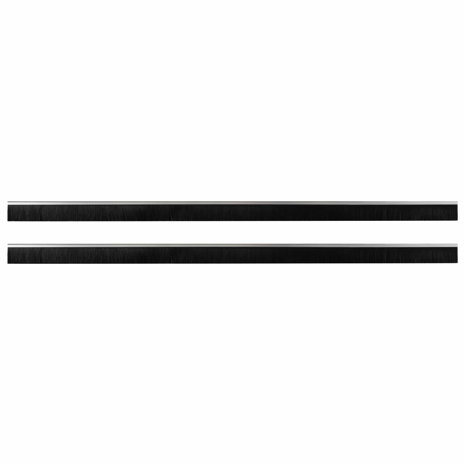 Selbstklebende Türbürstendichtungen 2 stk. Silber 100 cm