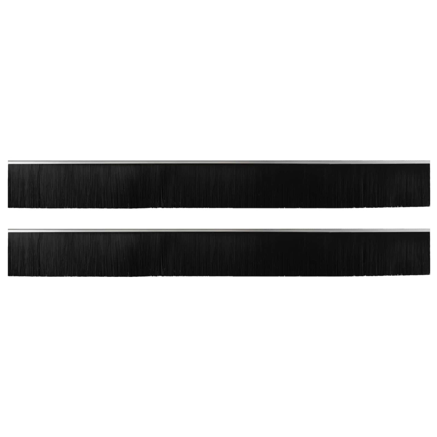 Selbstklebende Türbürstendichtungen 2 Stk. Silber 100 cm